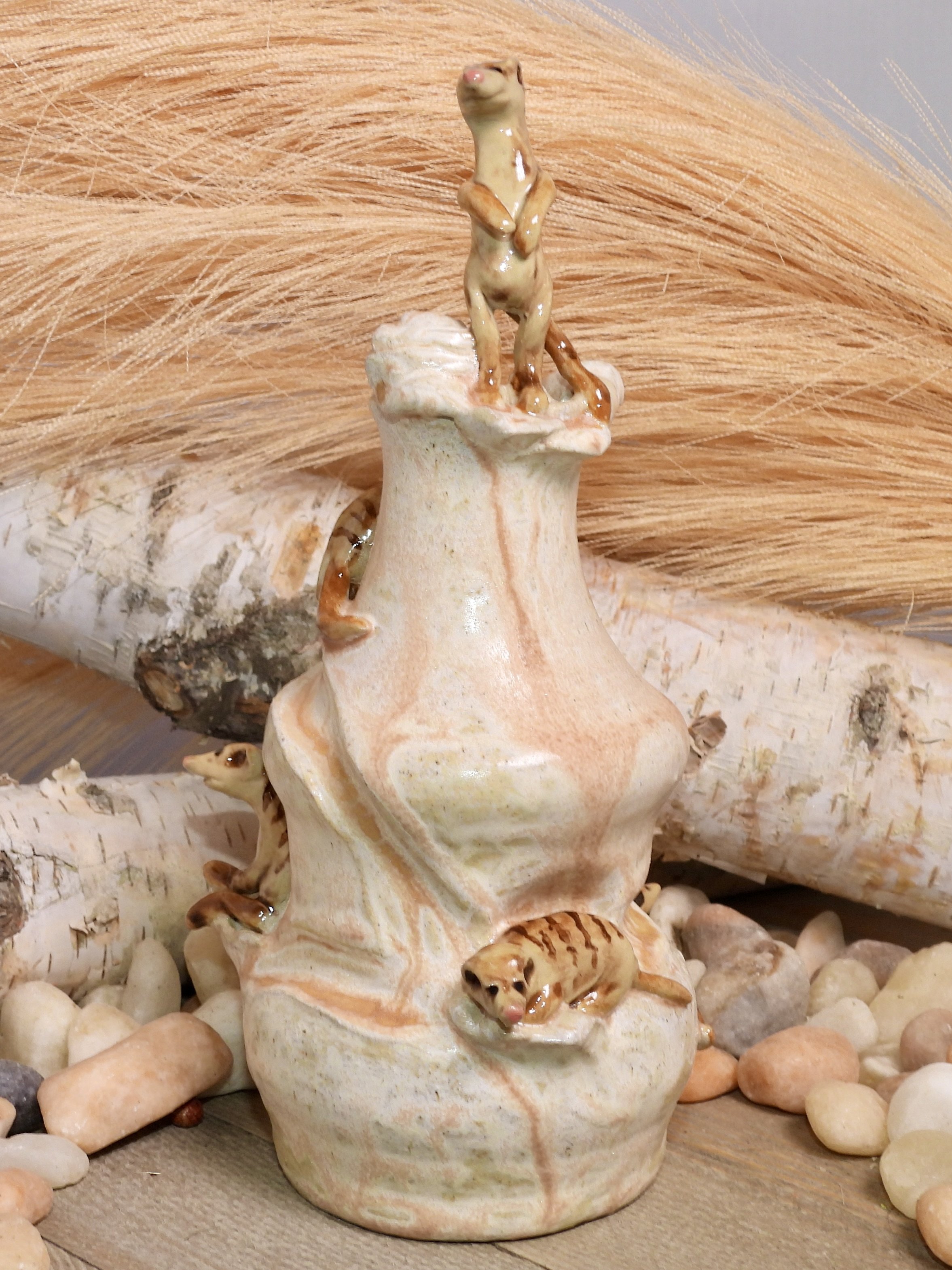 Meerkat Family Burrow Vase