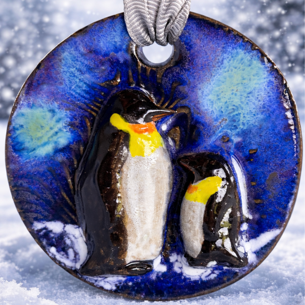 Emperor Penguin Christmas Holiday Ornament