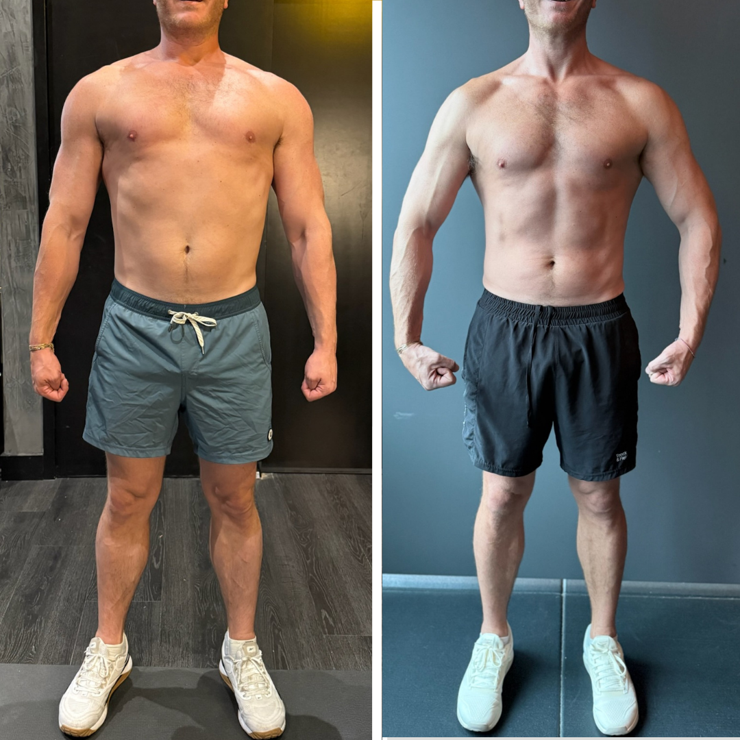 Consistently training 4 days a week packed on muscle for this client.