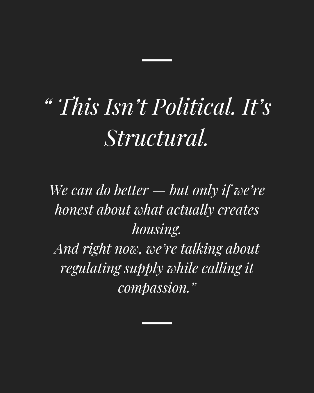 Thursday Thoughts | When Housing Policy Misses the Mark