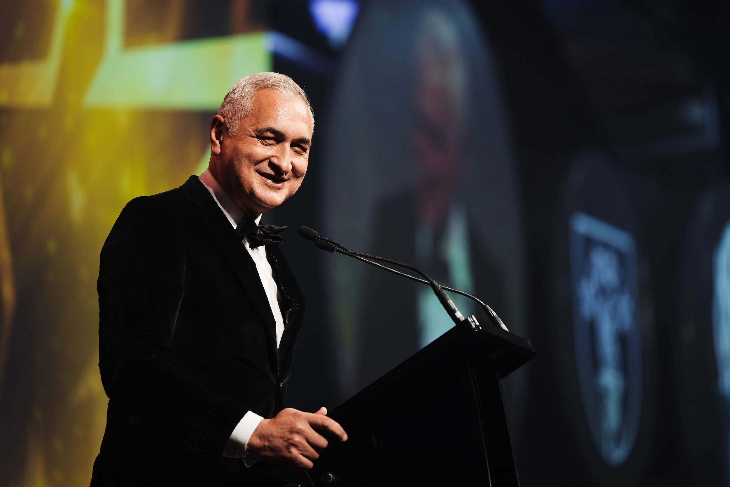Mike McRoberts hosting the New Zealand Dental Association Conference Dinner and Awards.