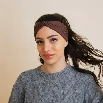 Leto Accessories Solid Color Snug Hug Head Wrap