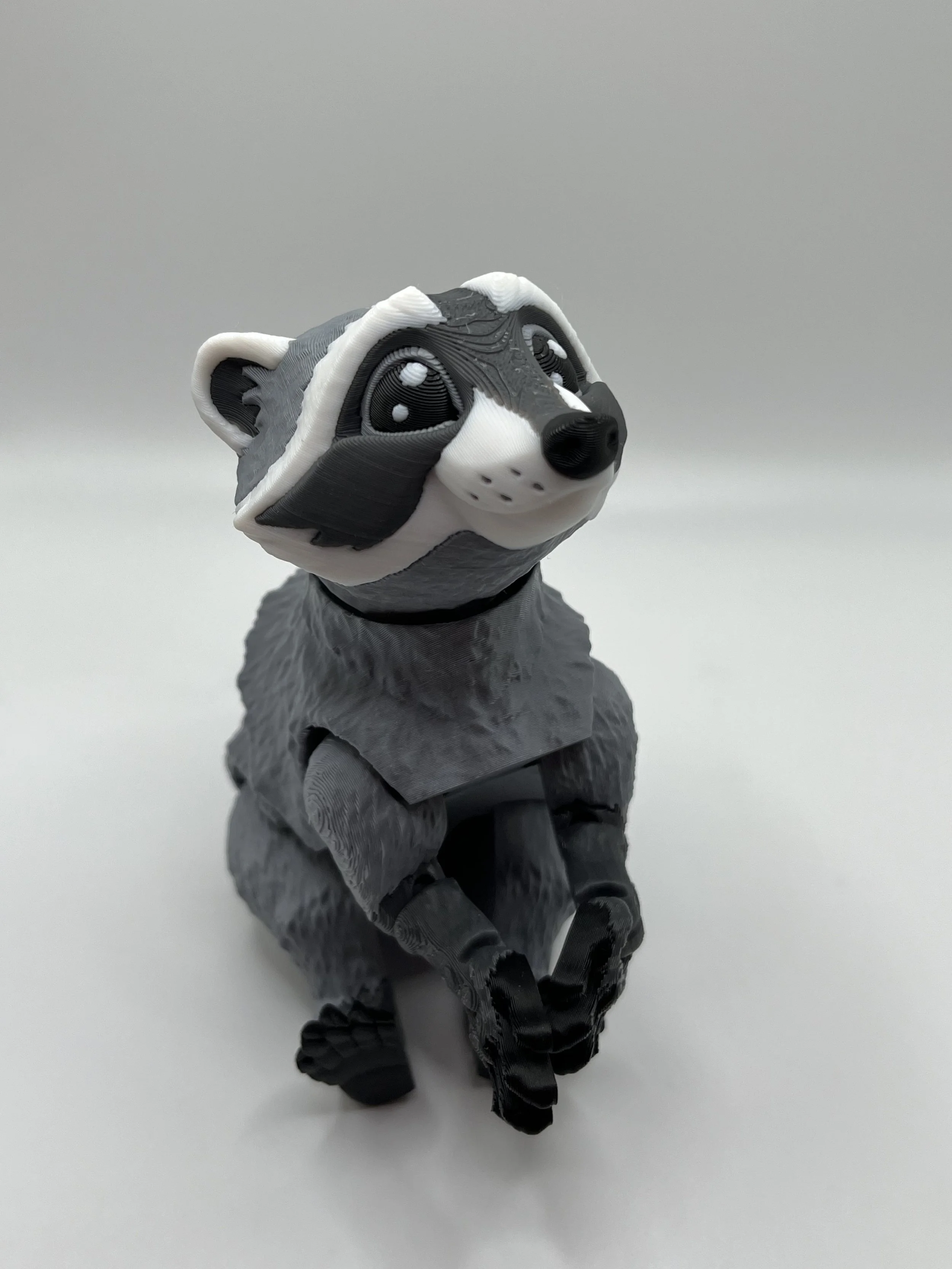 Charming 3D Printed Raccoon Figurine