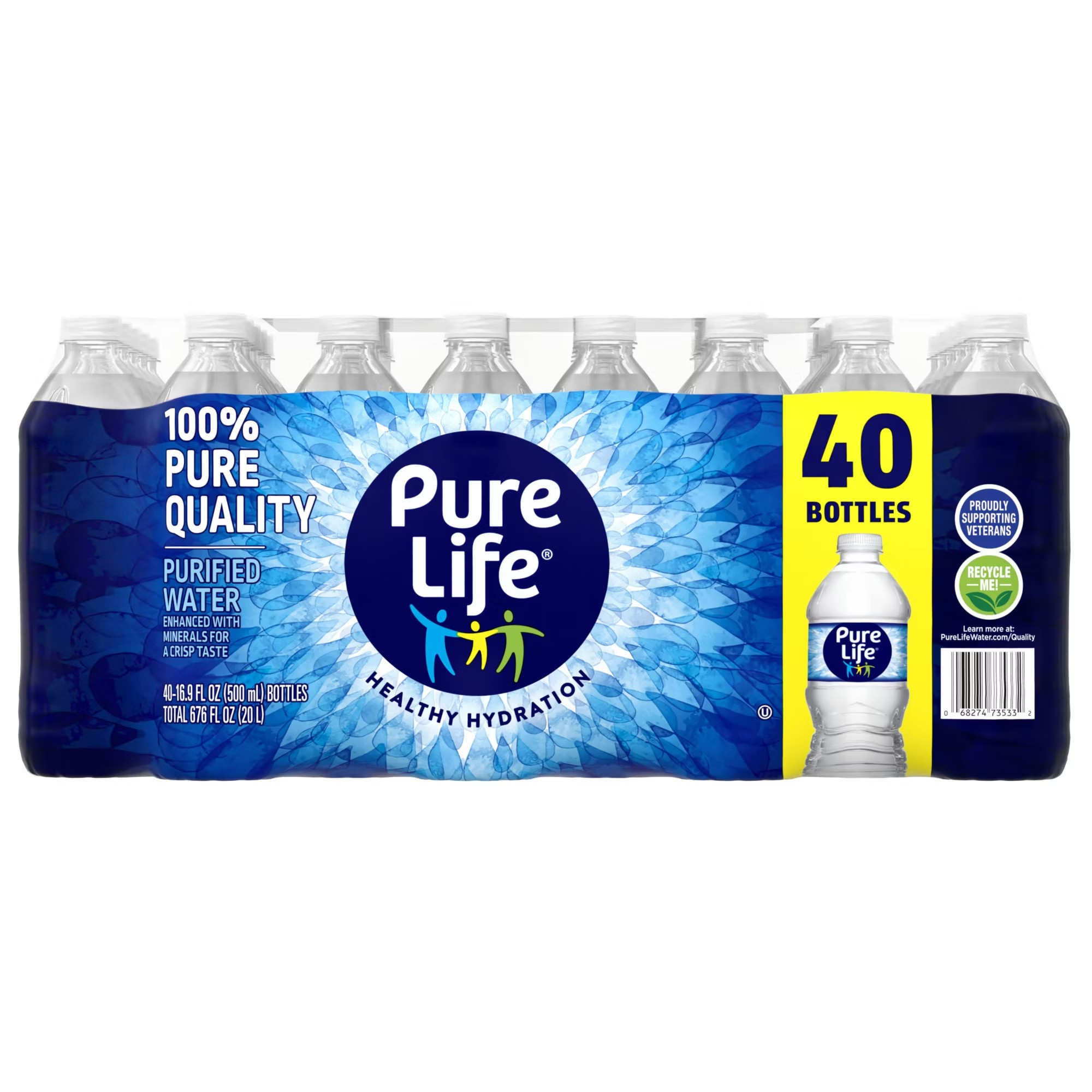 PURE LIFE PURIFIED WATER 40pk/16.9oz
