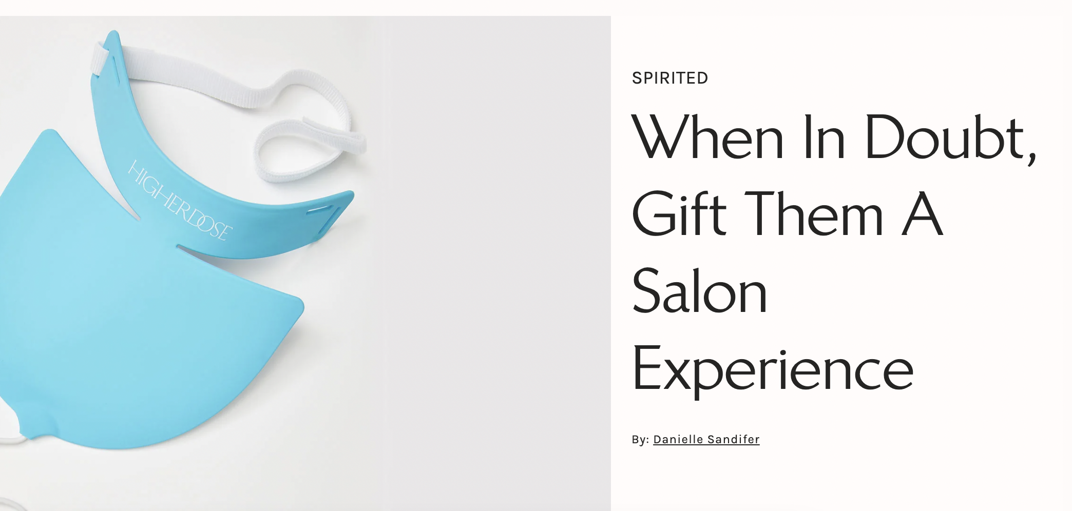   Click here  to read my article for Free People: When In Doubt, Gift Them A Salon Experience.  