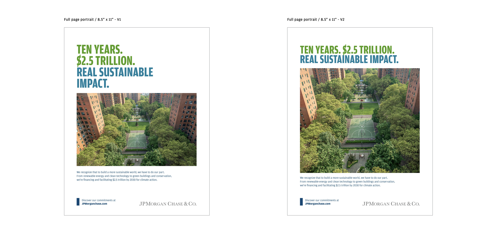  JPMorganChase sustainability ads for The Atlantic.  