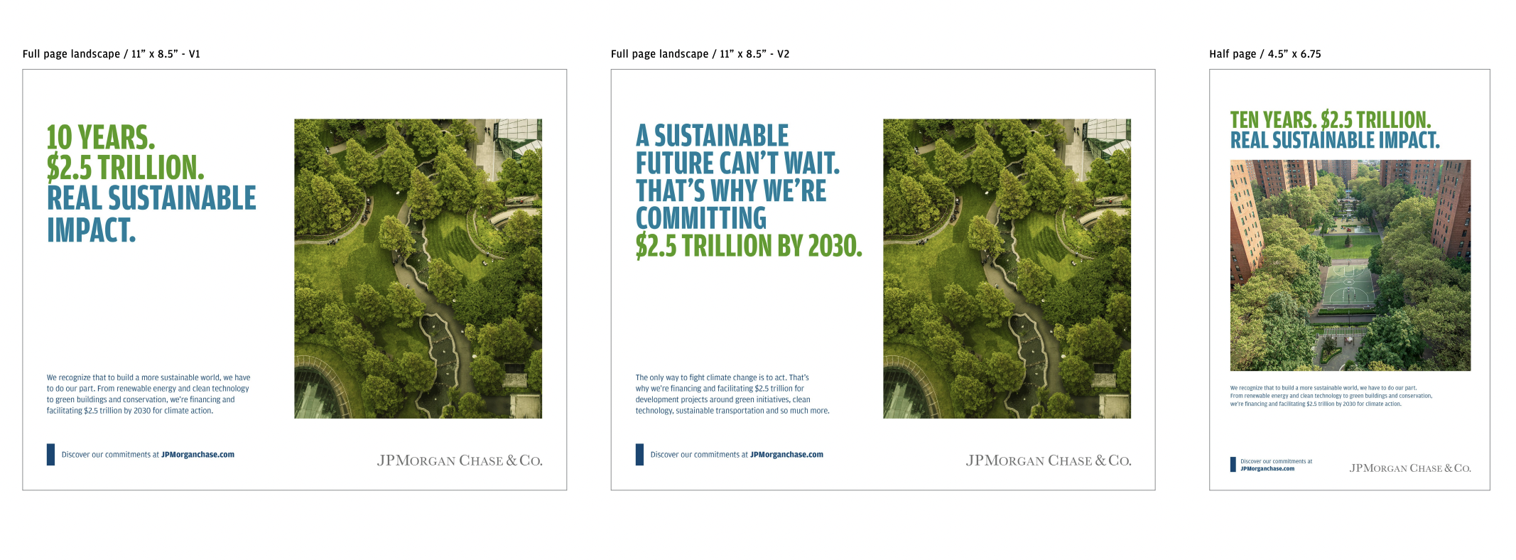  JPMorganChase sustainability ads for The Atlantic.  
