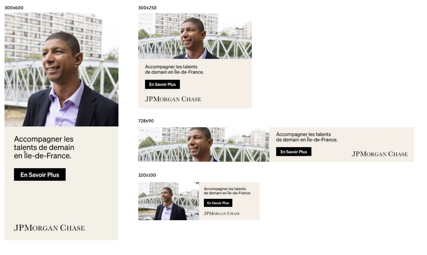  Banner ads from the global “Make Happen” local public affairs campaign for JPMorganChase.   