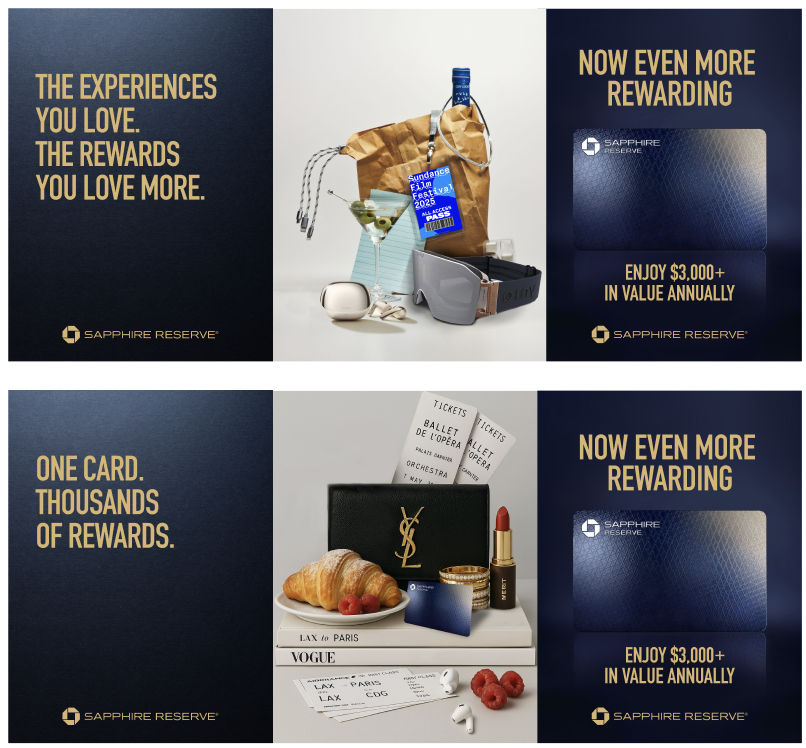 Chase Sapphire Reserve Rebrand OOH Ads
