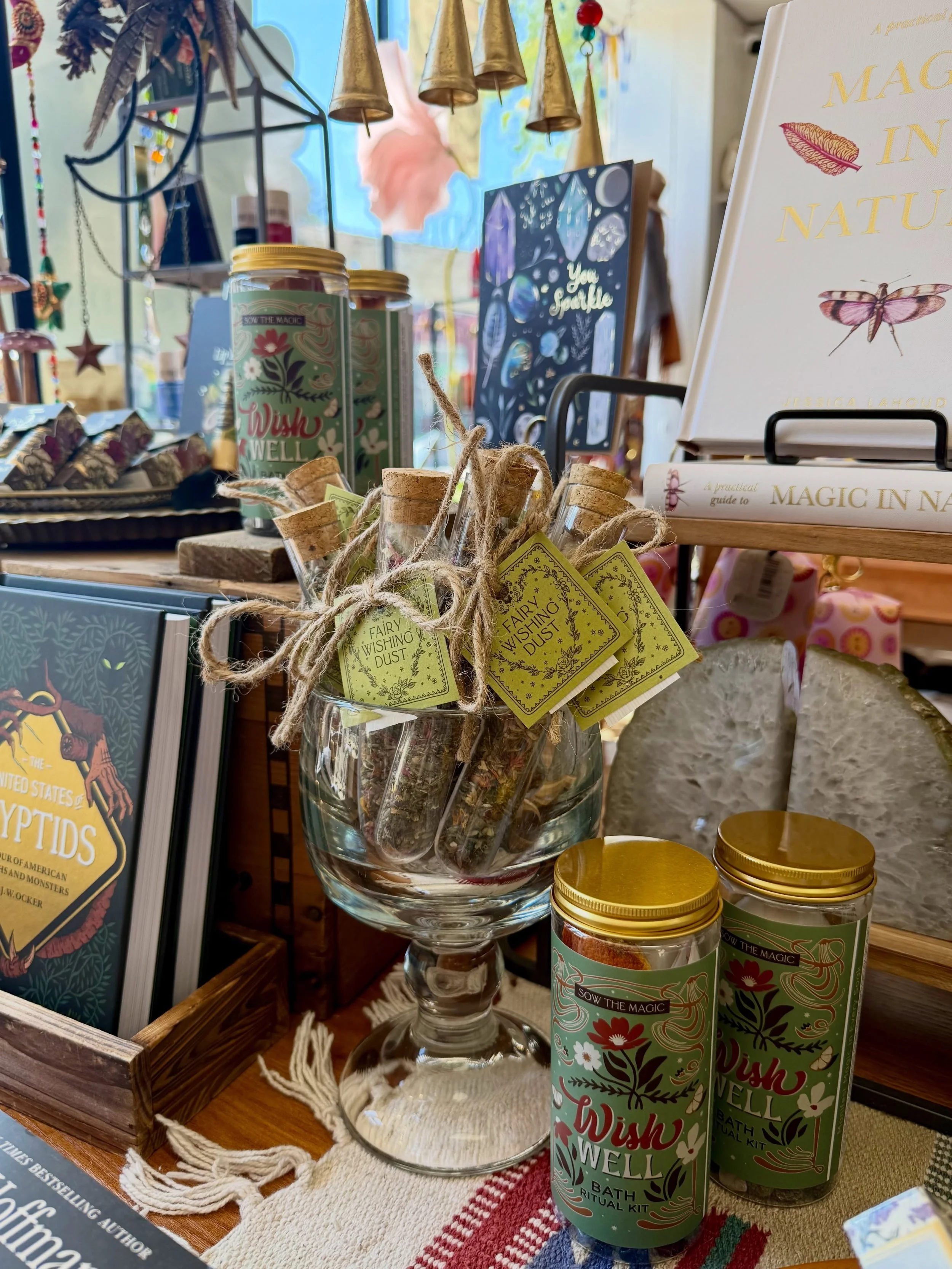 Fairy wishing dust ✨🧚 Wish Well Bath Tea 🫧🛁 and all the seasonal fun bath products are hitting the floor this week. Check out stories for cauldron rainbow bath bubblers, FALL SOAPS! and car diffusers (I *literally* can&rsquo;t even), plus all the 
