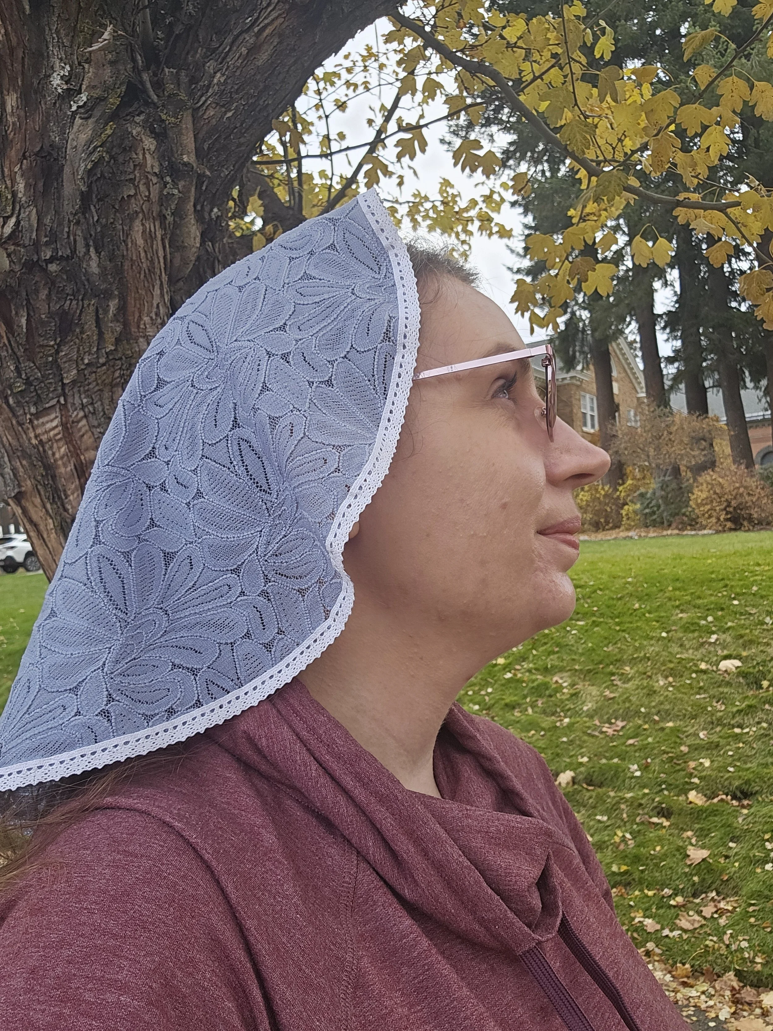 Princess Light Blue with White Cotton Trim