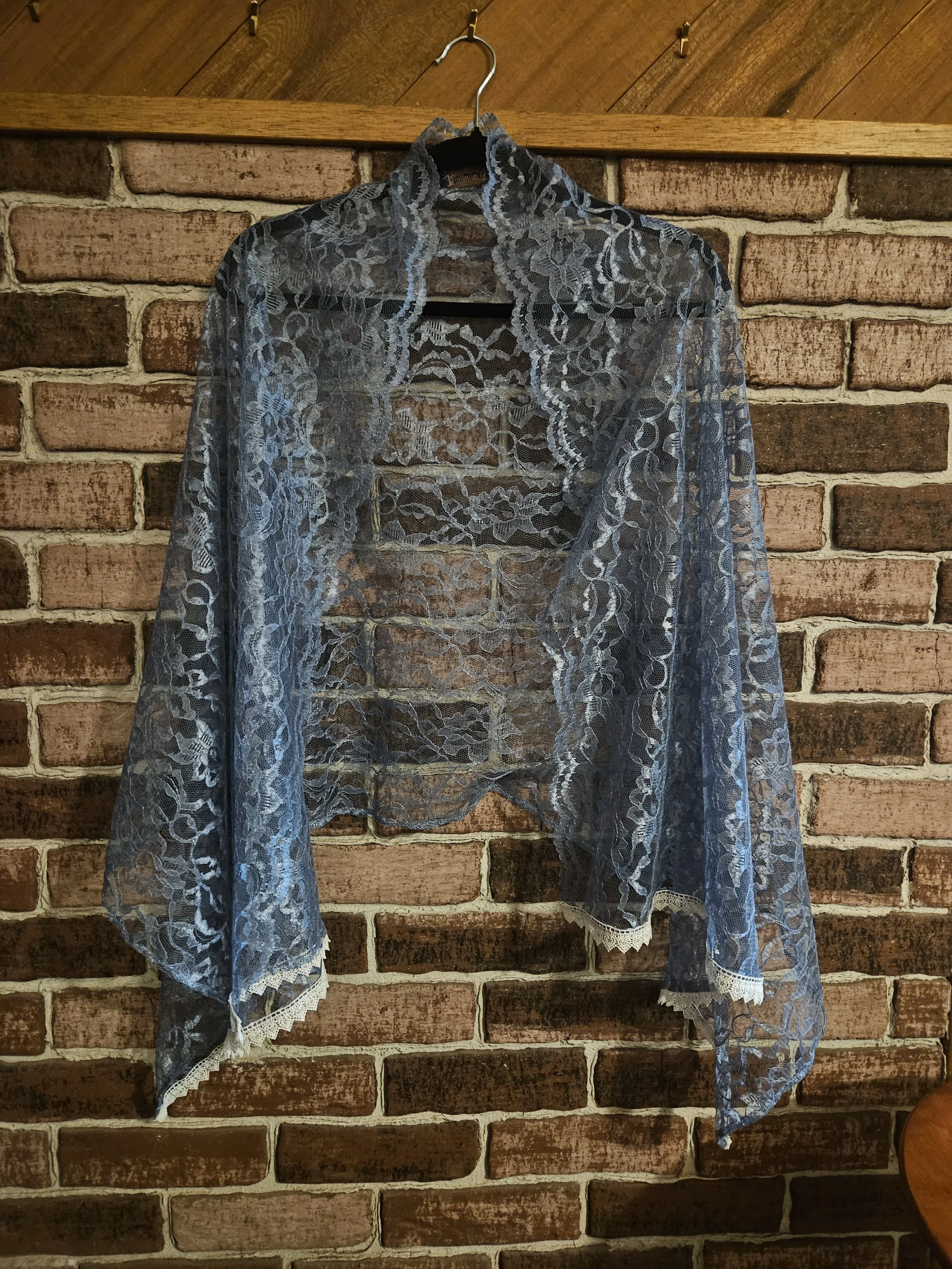 Steel Blue Lace Wrap