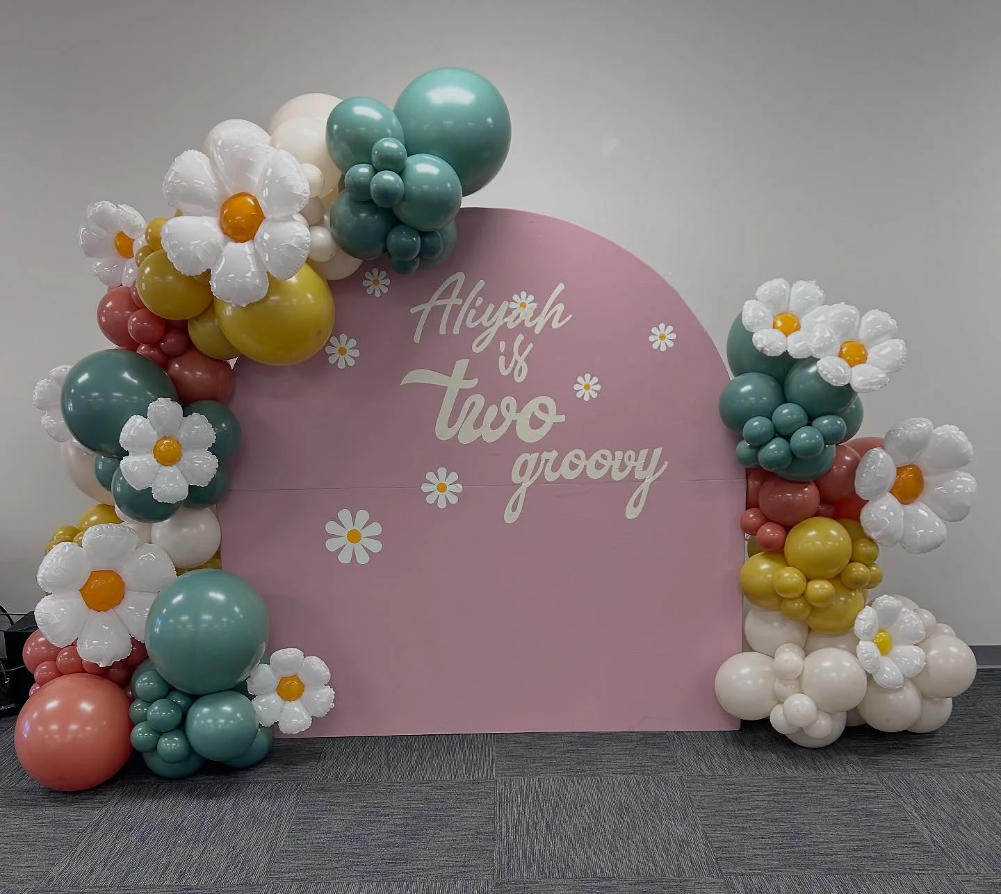 We love celebrating this groovy chick! 
From her gender reveal, baby shower and now her second birthday&hellip;what a treat to watch this little love grow!! 🤍🩷 

#greenvillenc #ecupirates#greenvilleballoons #greenvillemarquees #stellarmarquees #eas