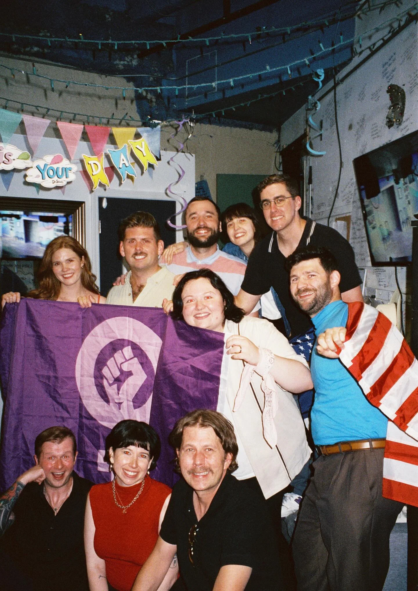 Laura with the students she directed in their Second City Conservatory Graduation Show