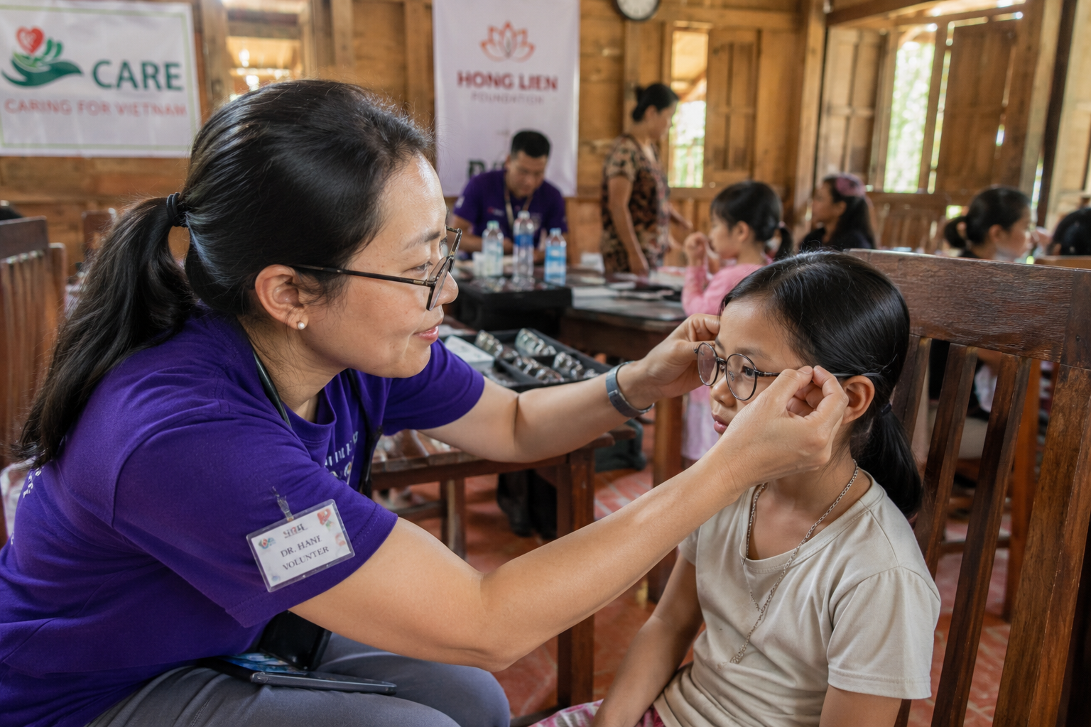 Prescription vision glasses for medical outreach in A Lưới