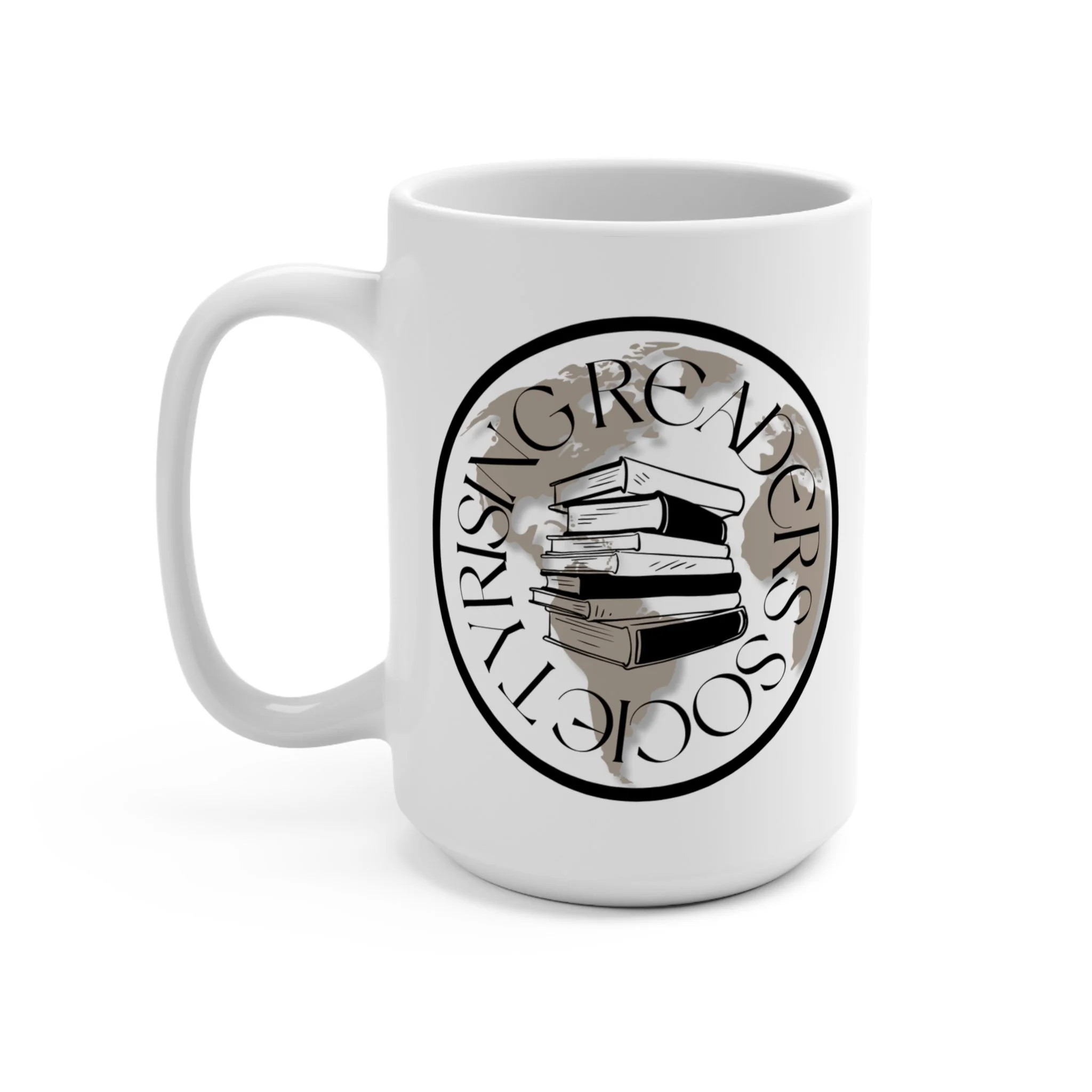 Rising Readers Society 15oz Ceramic Coffee Cup