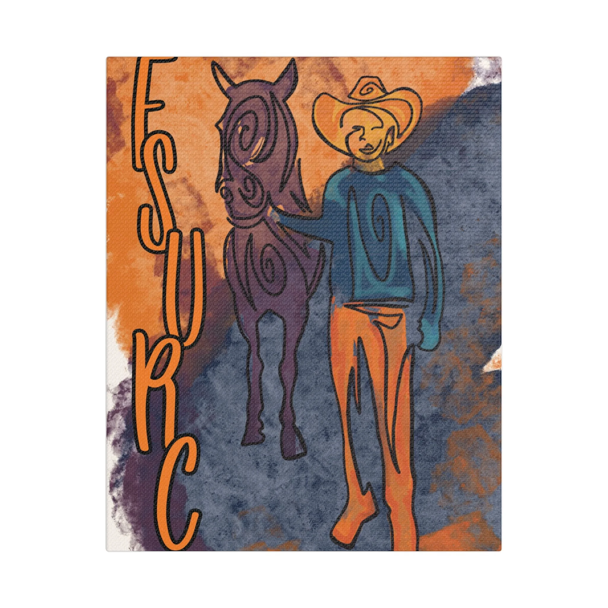 FSURC x SECS Artist Collab Canvas Print | A Boy & His Horse