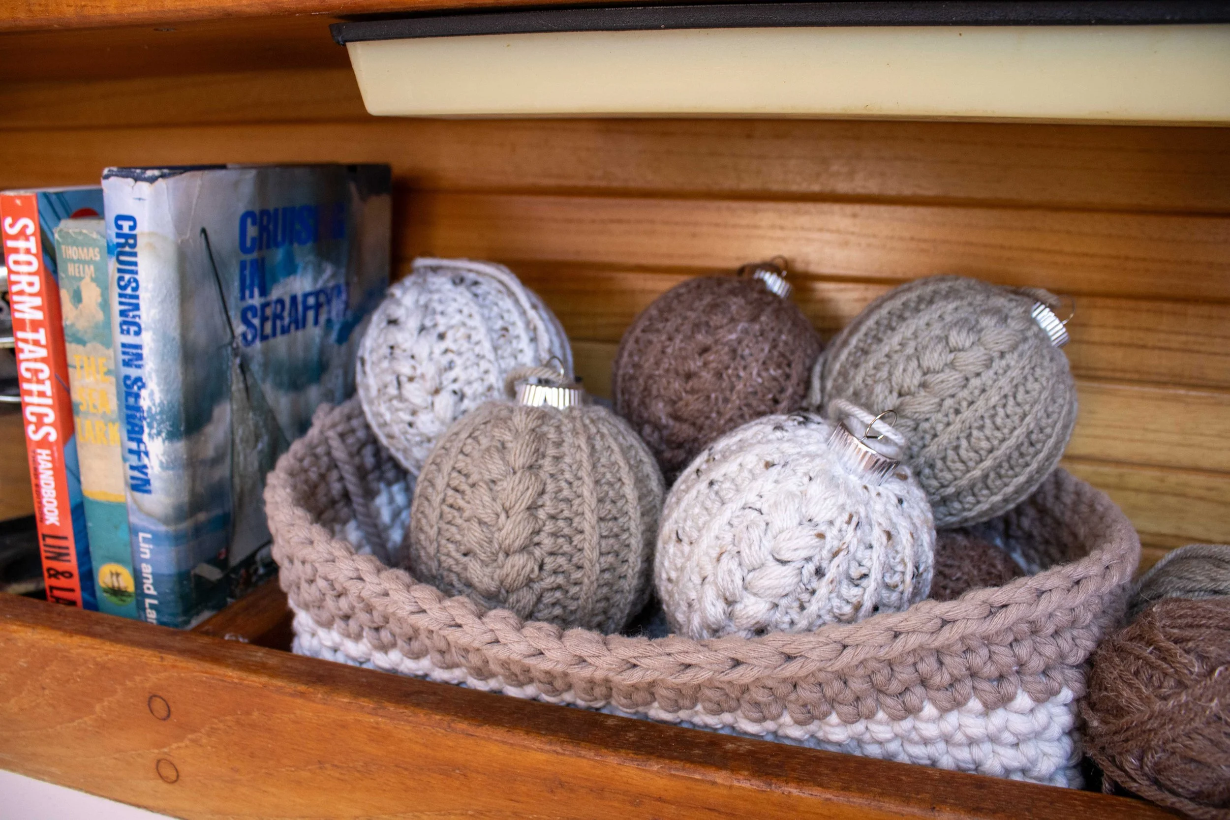 Crochet Baubles in Sailboat Galley.jpg