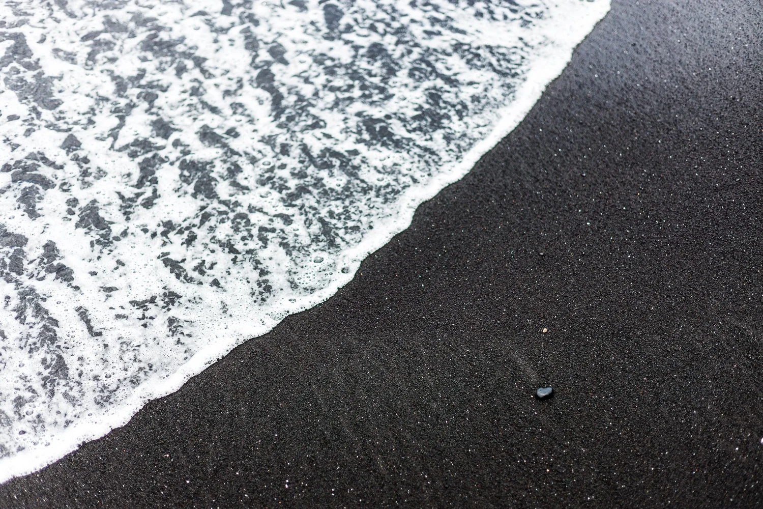 Black-sand shoreline photograph by Phil Shoebottom