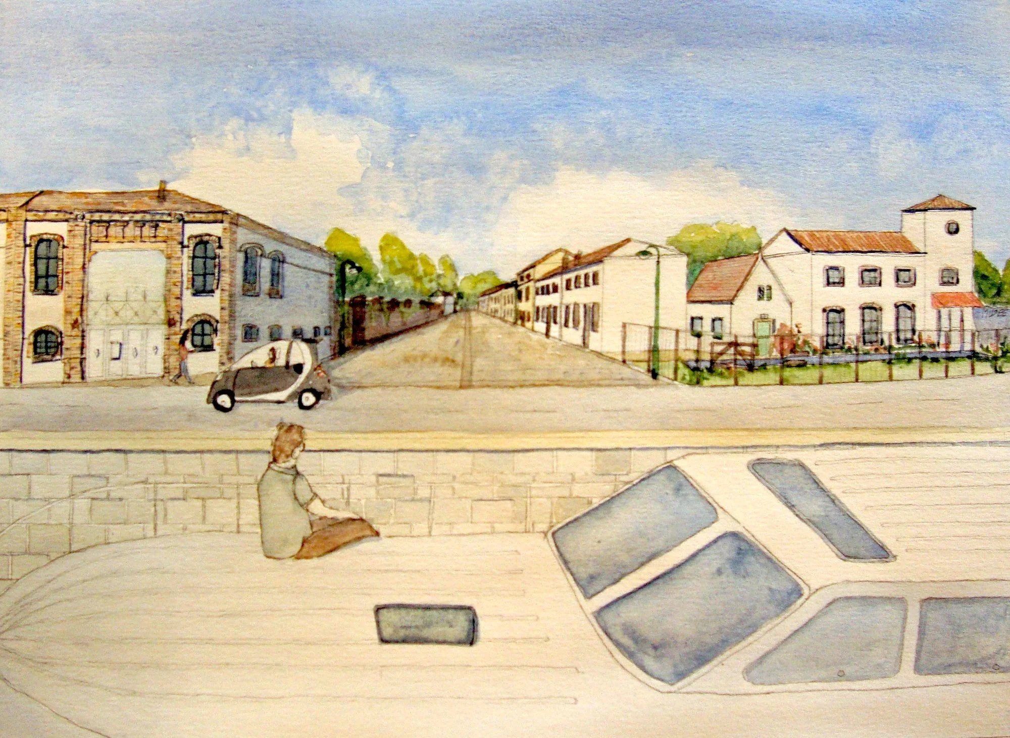 A hand-drafted and water colored rendered perspective of Château Perrusson completed during my summer internship at ARCAS, Paris.
