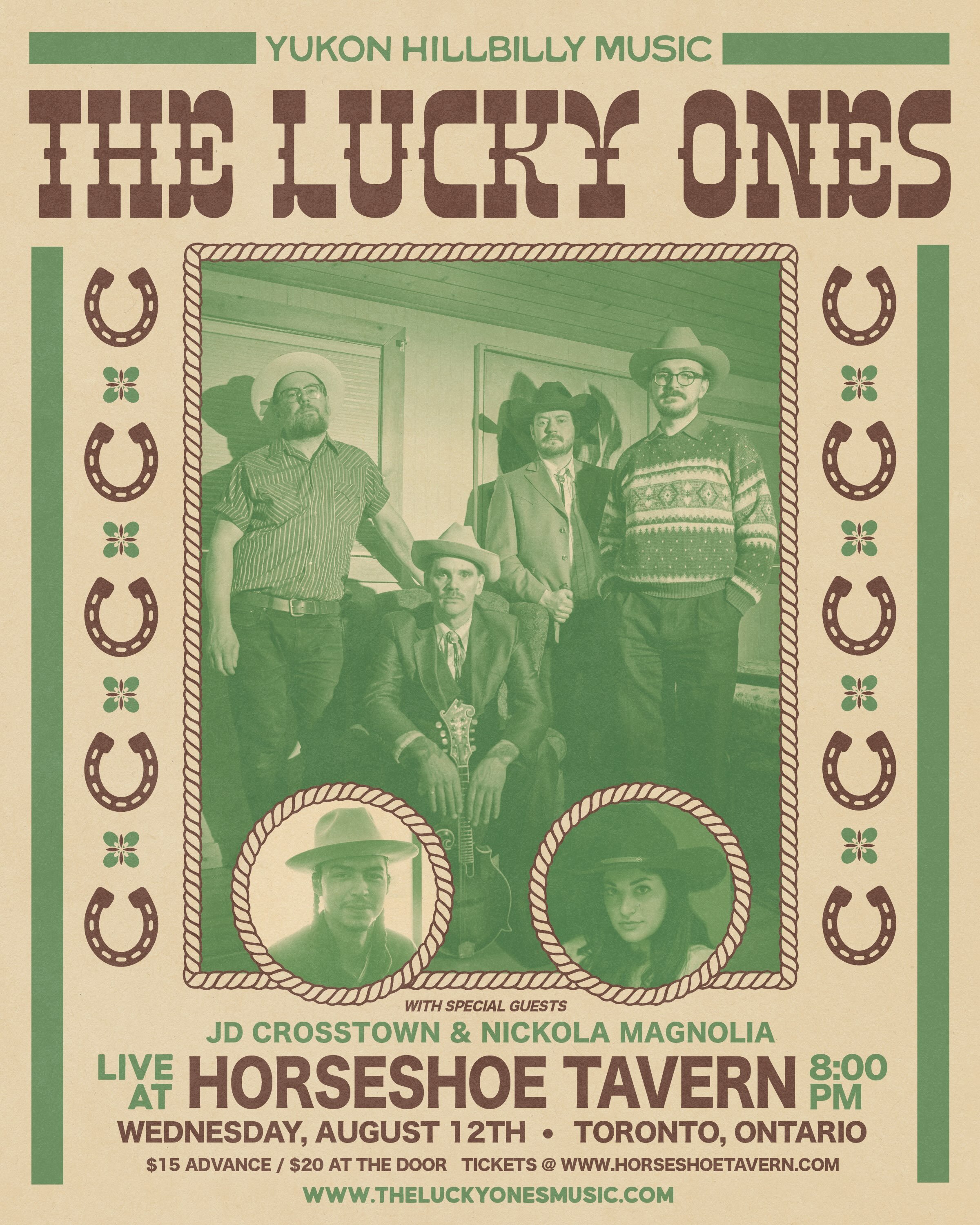 We sold the farm for them bright city lights! 🌃 

From the Honky Tonks and dive bars of Dawson City and Whitehorse, @theluckyonesmusic are stoked to be bringing the Yukon hillbilly sound of the North all the way to the big smoke and neon signs of #t