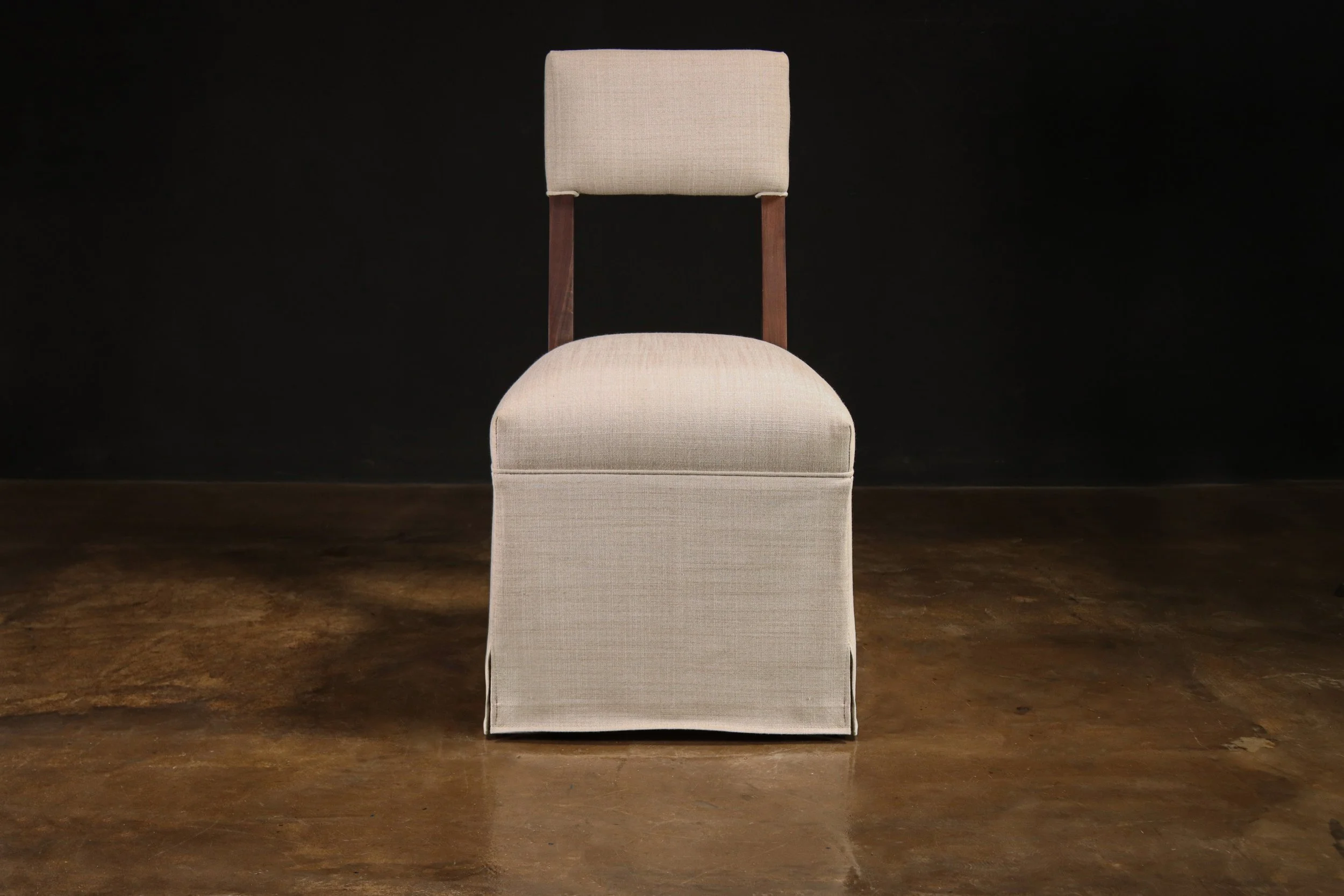 Luca Elegant Modern Upholstered Dining Chair with Com Skirt by Costantini 00.jpg