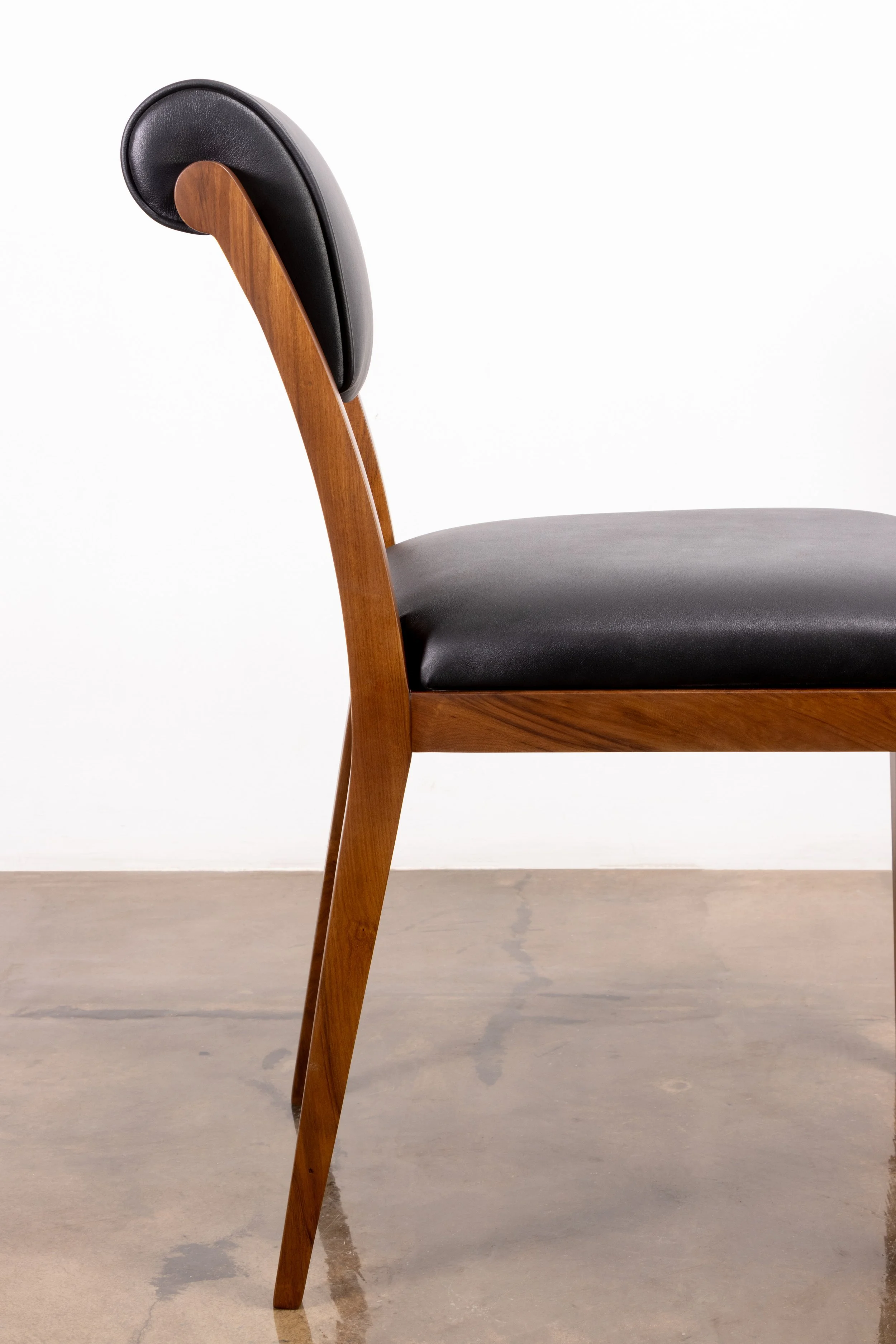 Gianni Contemporary Art Deco Style Dining Chair in Exotic Wood and Leather by Costantini 11.jpg