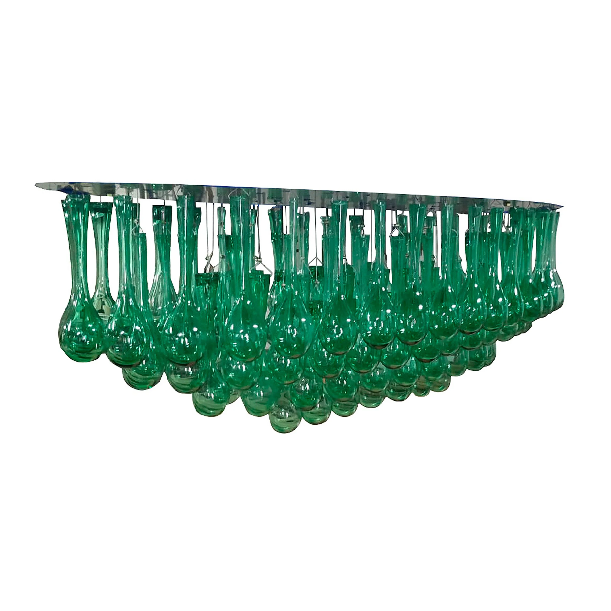 Raffaela Hand Blown Glass and Steel Chandelier with LED 00.jpg