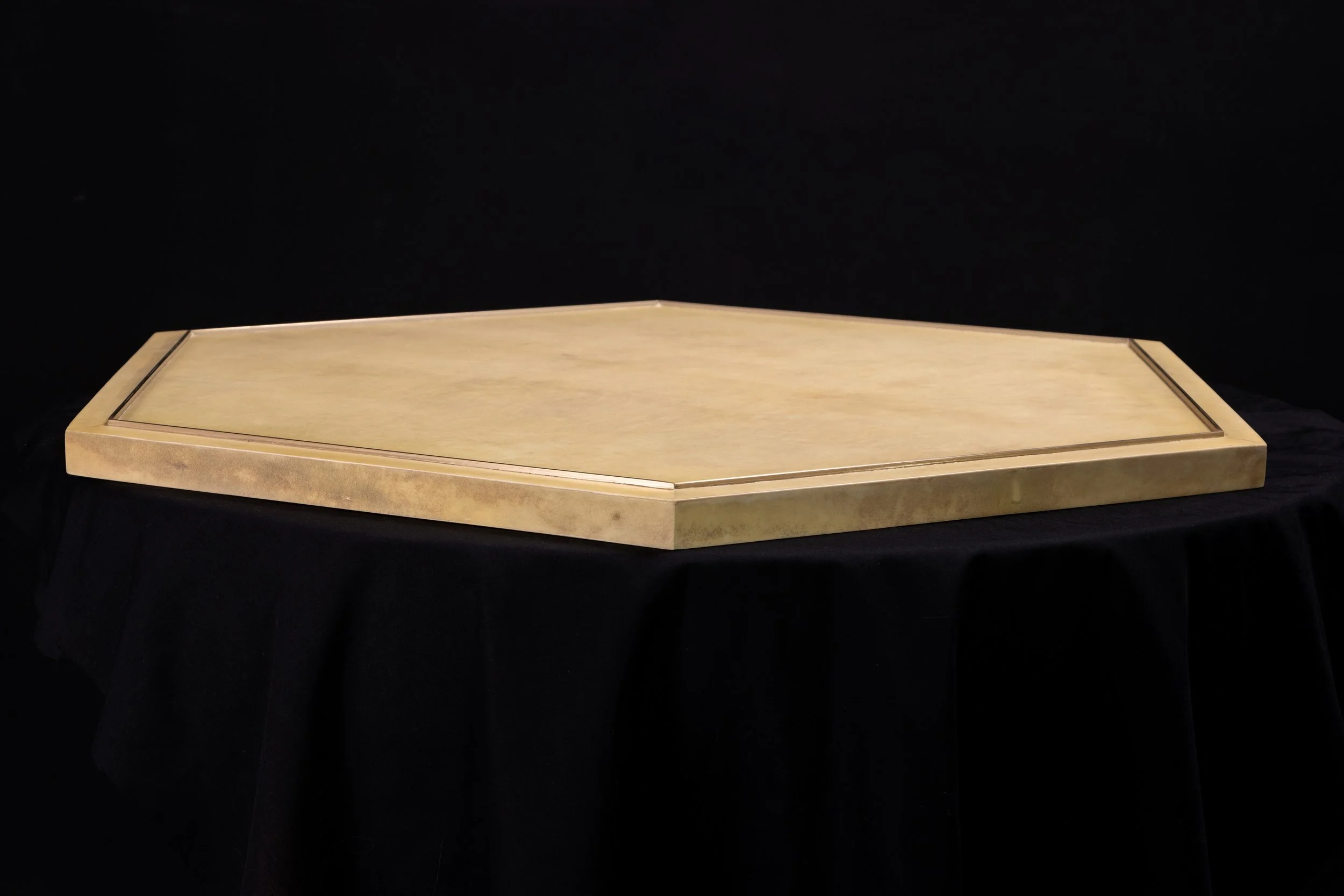 Ivo Parchment and Bronze Serving Tray by Costantini 01.jpg