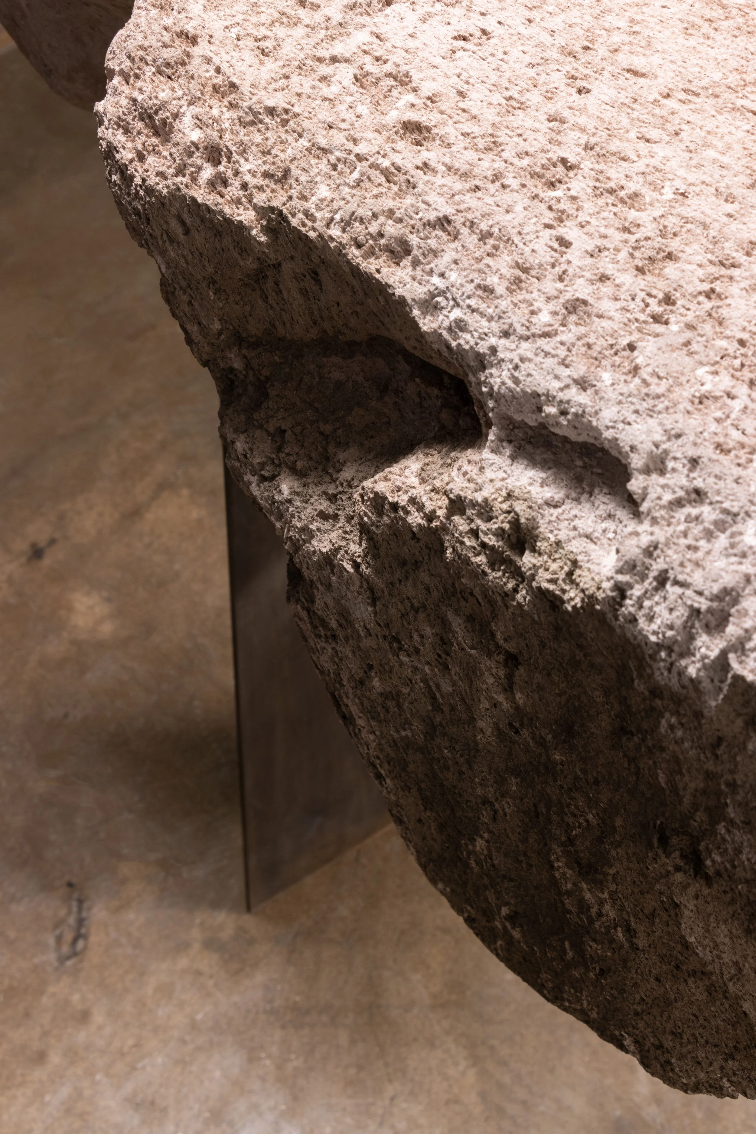 Fortezza Sculptural Stone and Metal Functional Art Console by Costantini 10.jpg