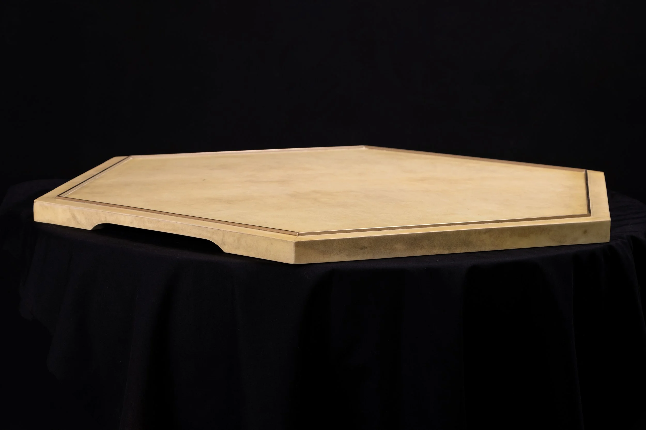 Ivo Parchment and Bronze Serving Tray by Costantini 00.jpg