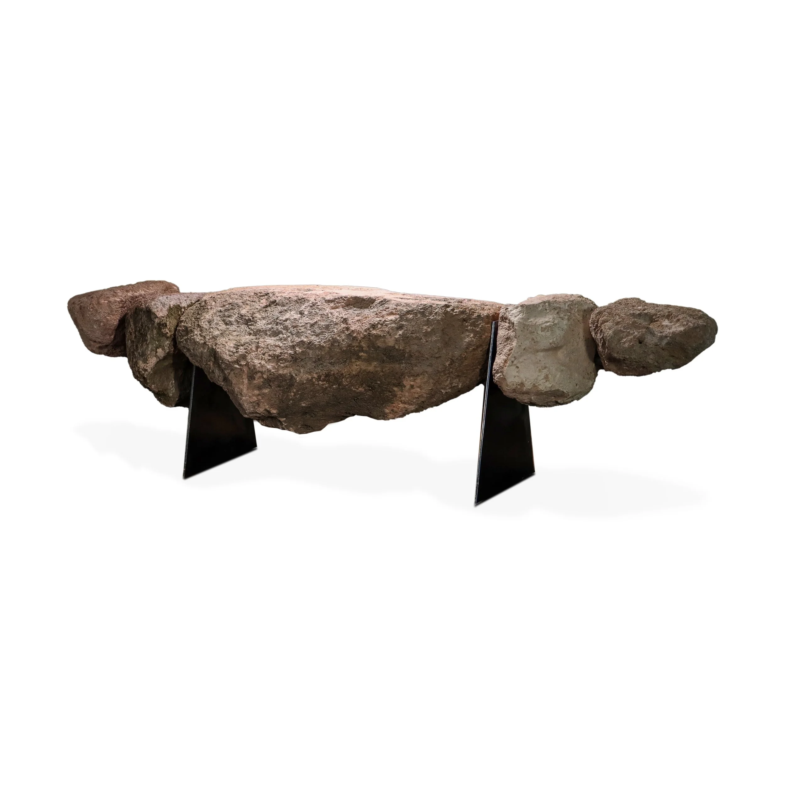 Fortezza Sculptural Stone and Iron Functional Art Bench by William Stuart for Costantini 00 WBG.jpg