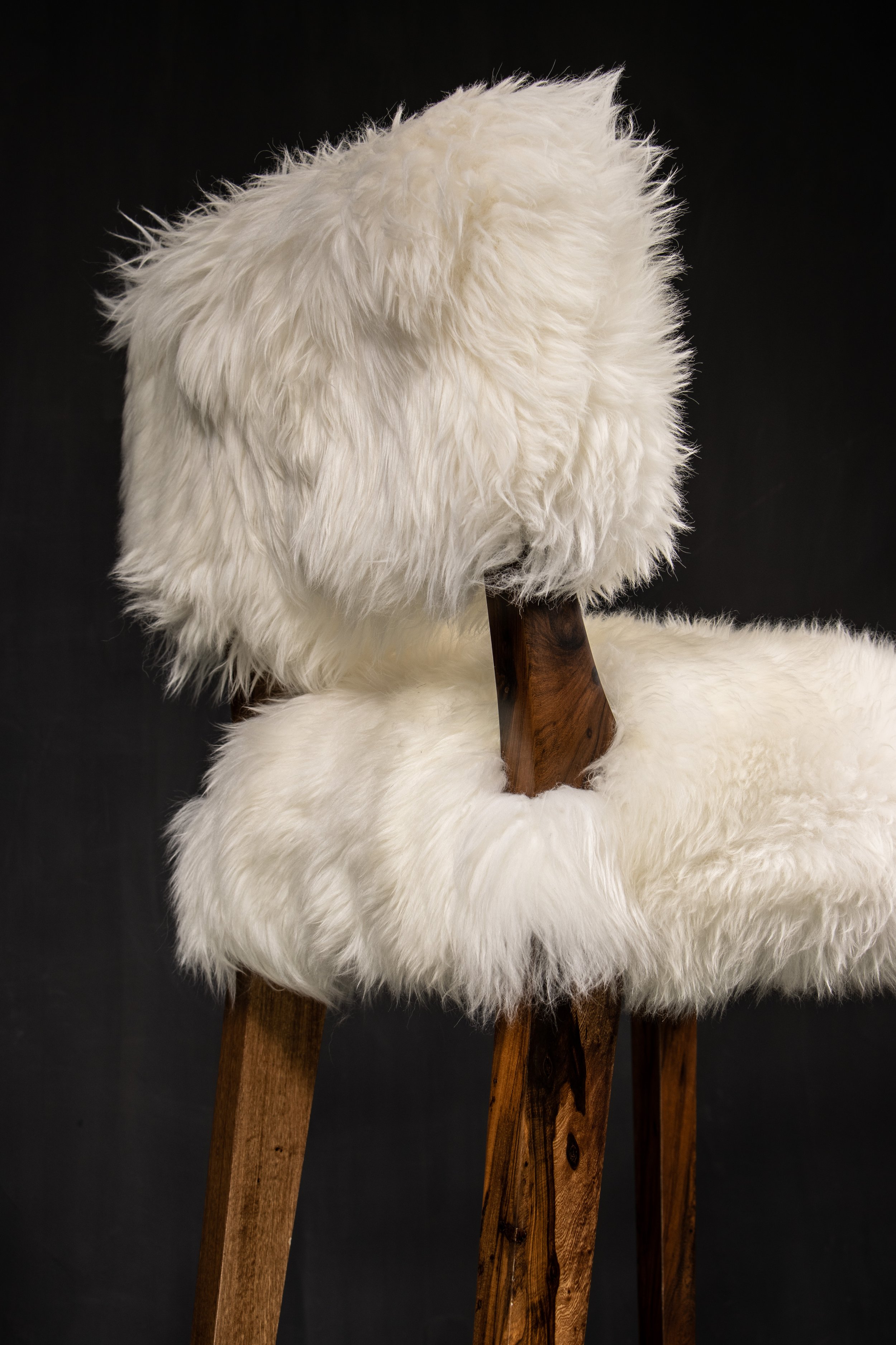 Bruno Modern Bar Stool in Argentine Solid Wood and Sheepskin by Costantini 07.jpg