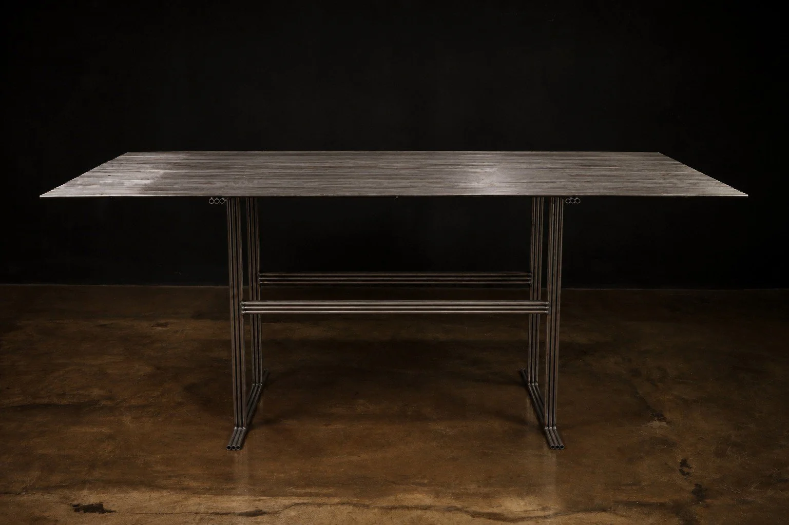 Comunale Modern Metal Dining Table by Costantini 01.jpg