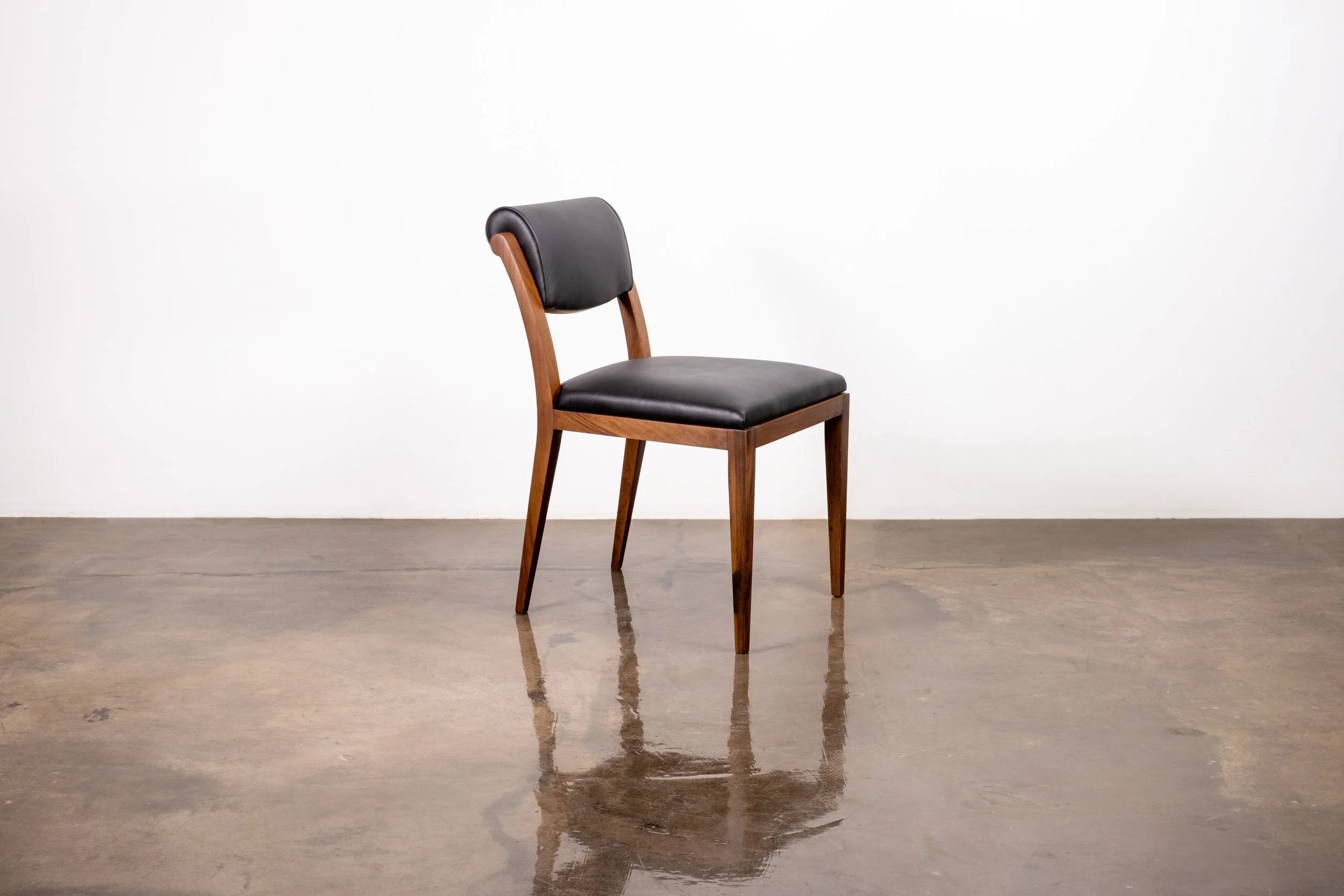 Gianni Contemporary Art Deco Style Dining Chair in Exotic Wood and Leather by Costantini 00.jpg