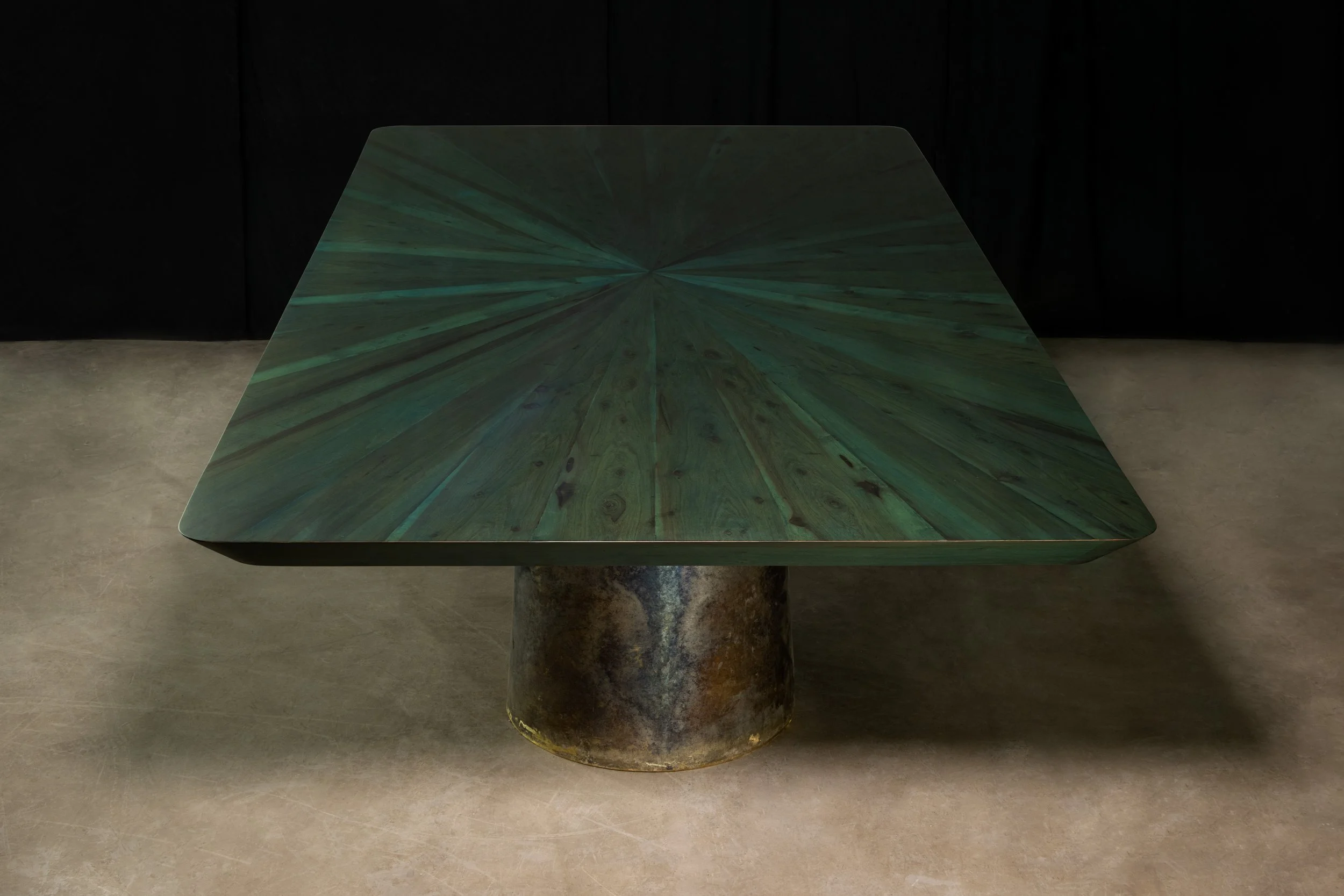 Benone Indigo Cast Bronze and Wood Table by Costantini 05.jpg