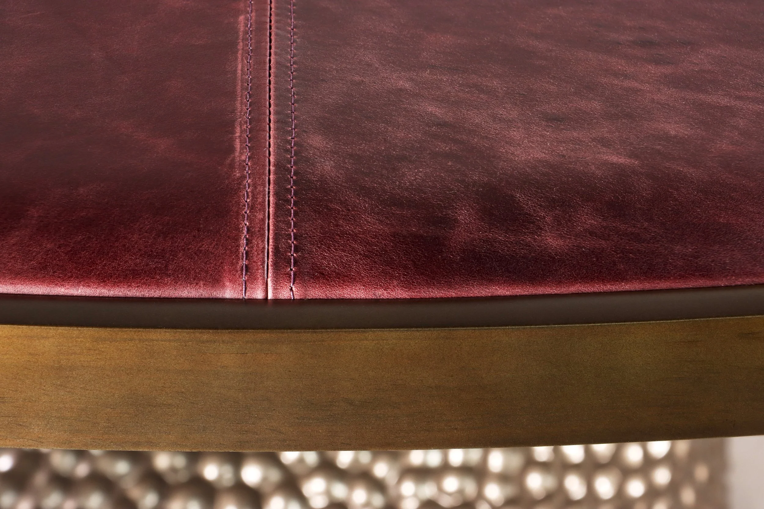 Giada Carved Metallicized Wood Pedestal Table with Upholstered Top by Costantini 07.jpg