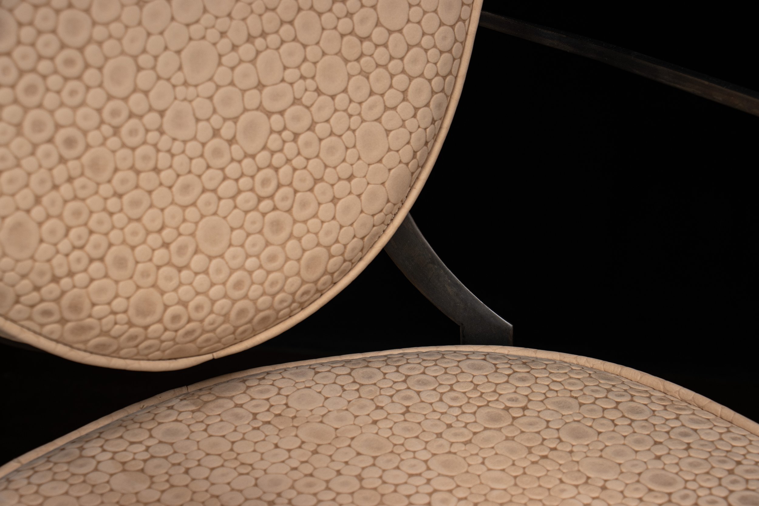Andre Forged Metal Arm Chair in the style of Andre Arbus in Leather by Costantini 07.jpg