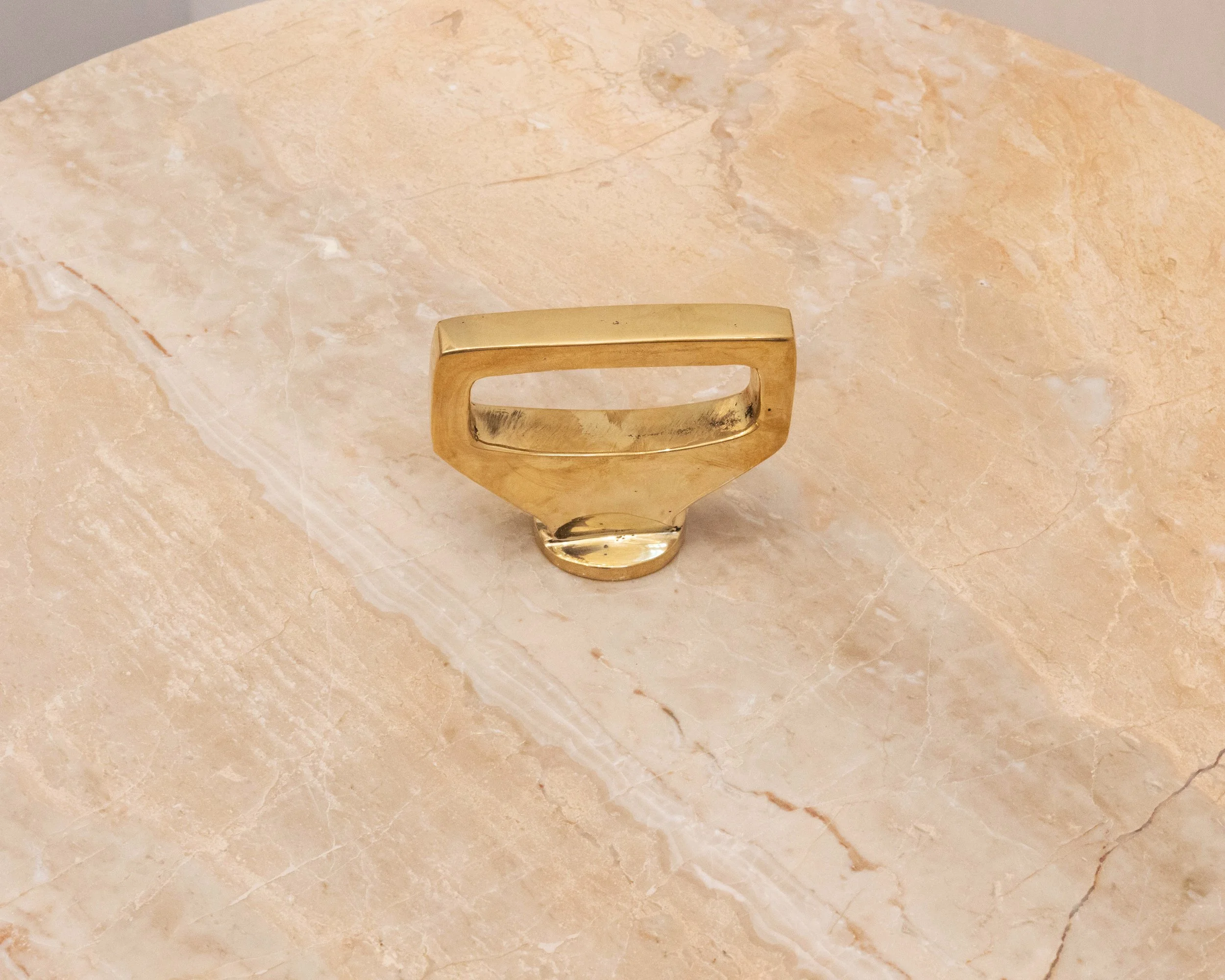 Bellance Marmol Cigarette Table in Cast Bronze and Travertine Romano Marble by Costantini 03.jpg