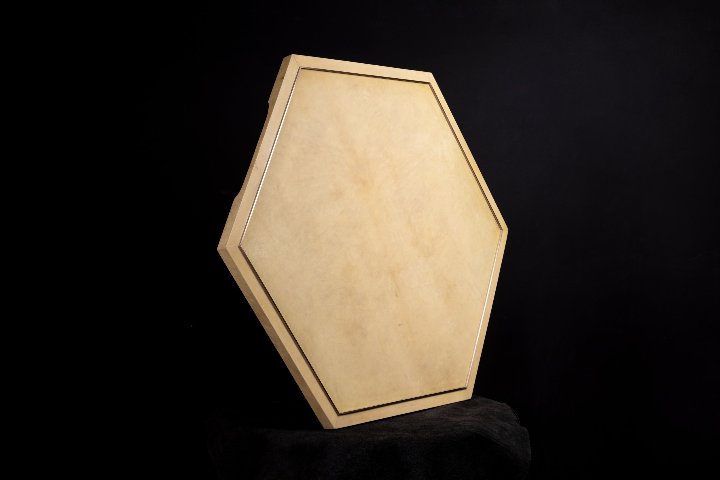 Ivo Parchment and Bronze Serving Tray by Costantini 02.jpg