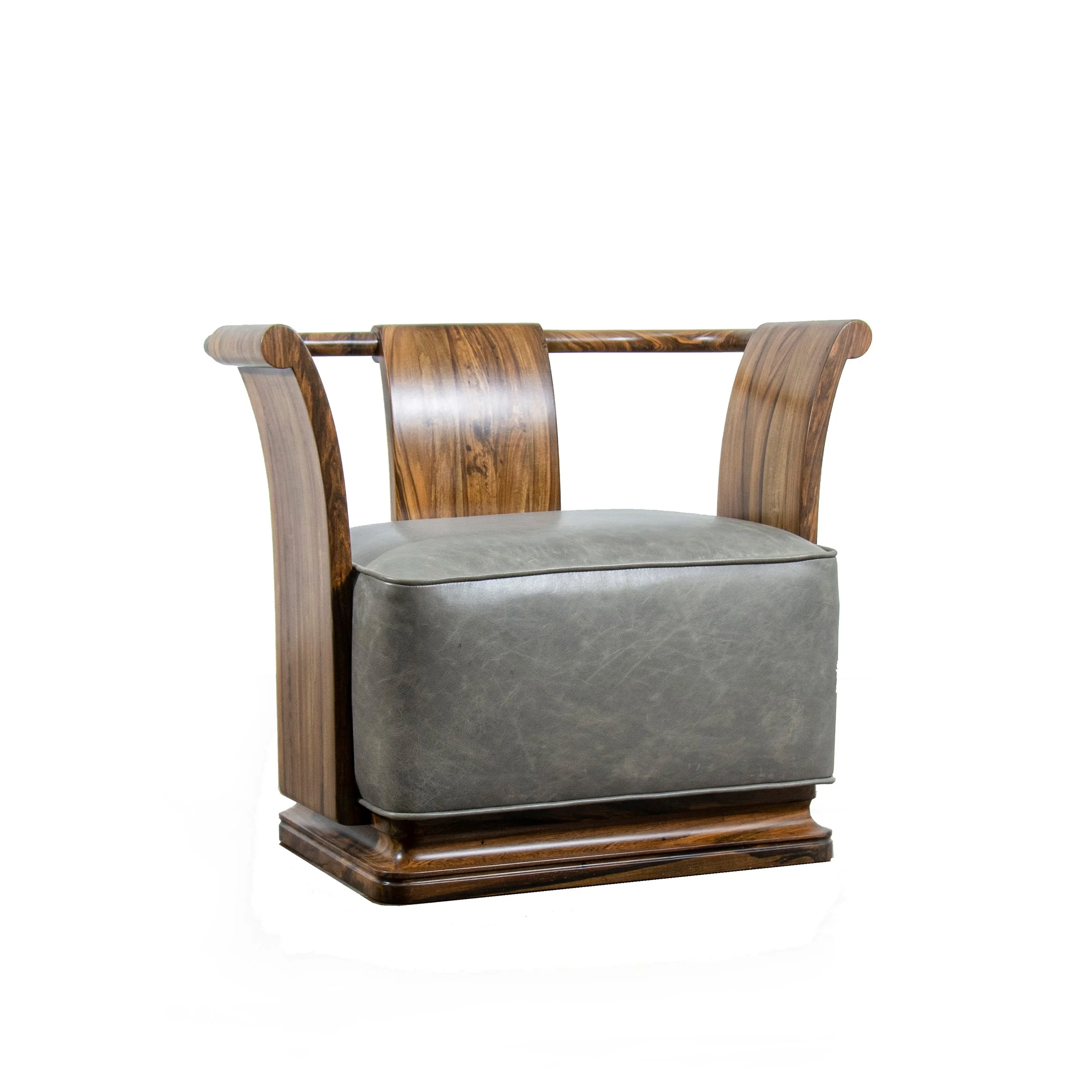 Simone Chair in Gray Leather