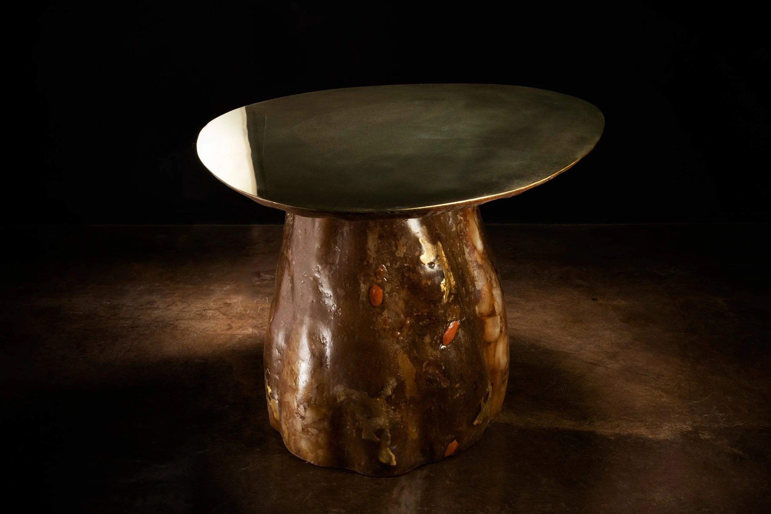 Tavola 25 Onyx Bronze and Fiberglass Table by Costantini 01.jpg