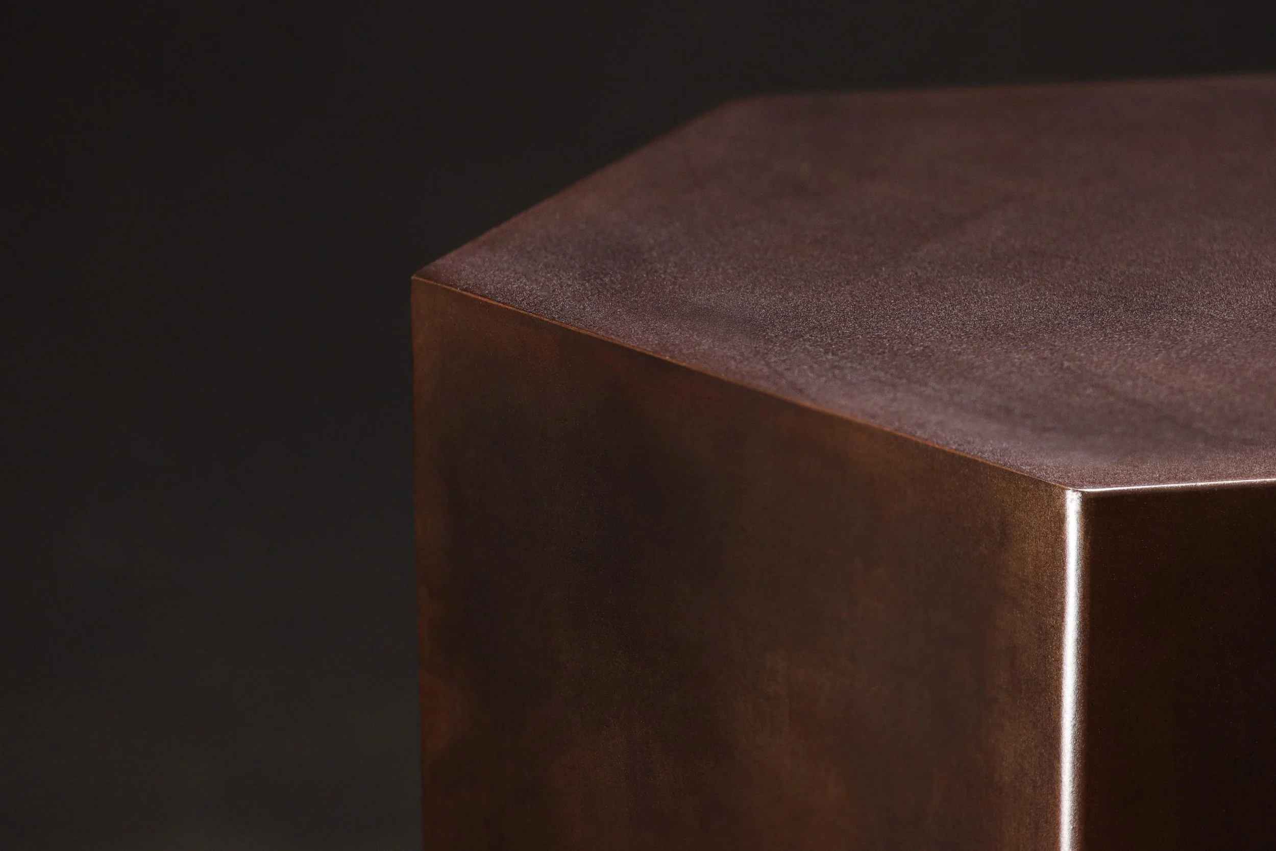 Ettore Hex Table Oxidized Steel by Costantini 08.jpg