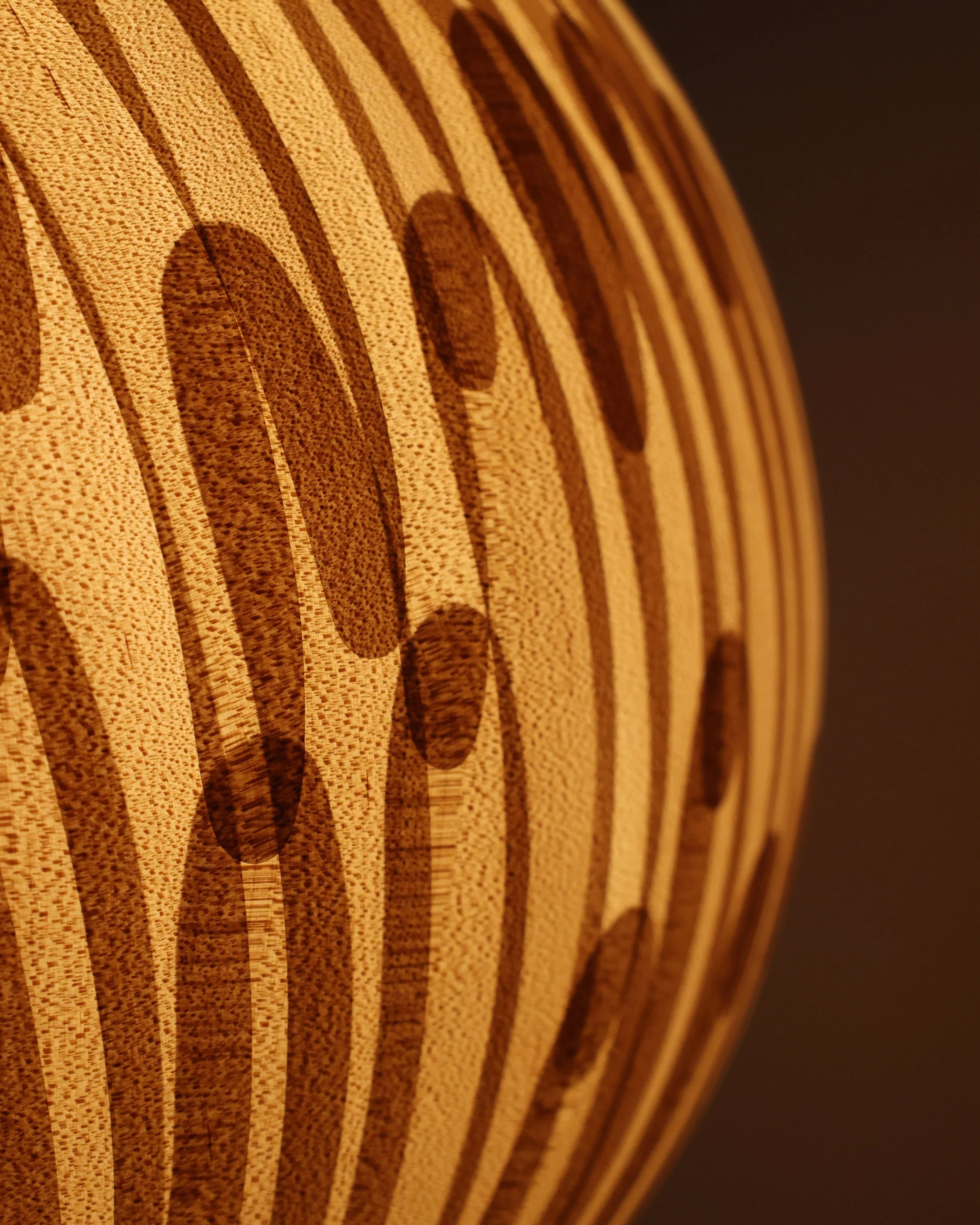 Shavings Sphere Modern Handcrafted of Wood Shavings Pendant Lamp by Theophane Ingold 07.jpg