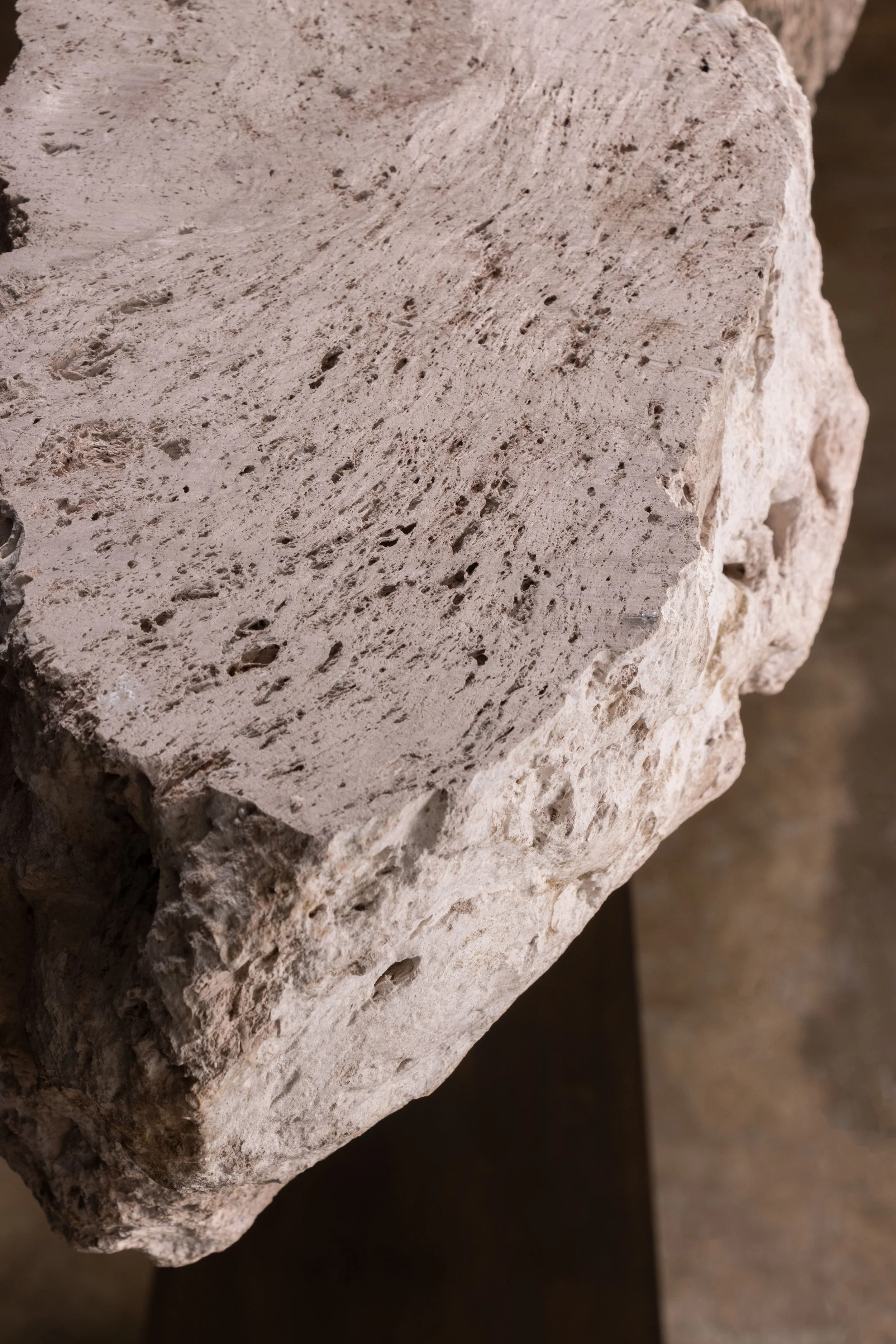 Fortezza Sculptural Stone and Metal Functional Art Console by Costantini 07.jpg