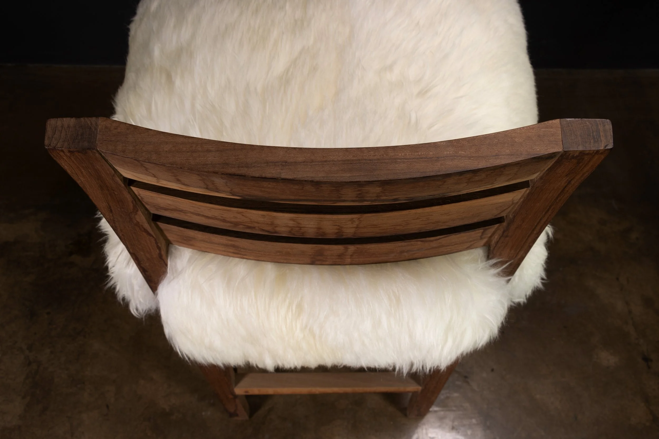 Renzo Modern Bar Stool in Argentine Rosewood and Sheepskin by Costantini 10.jpg