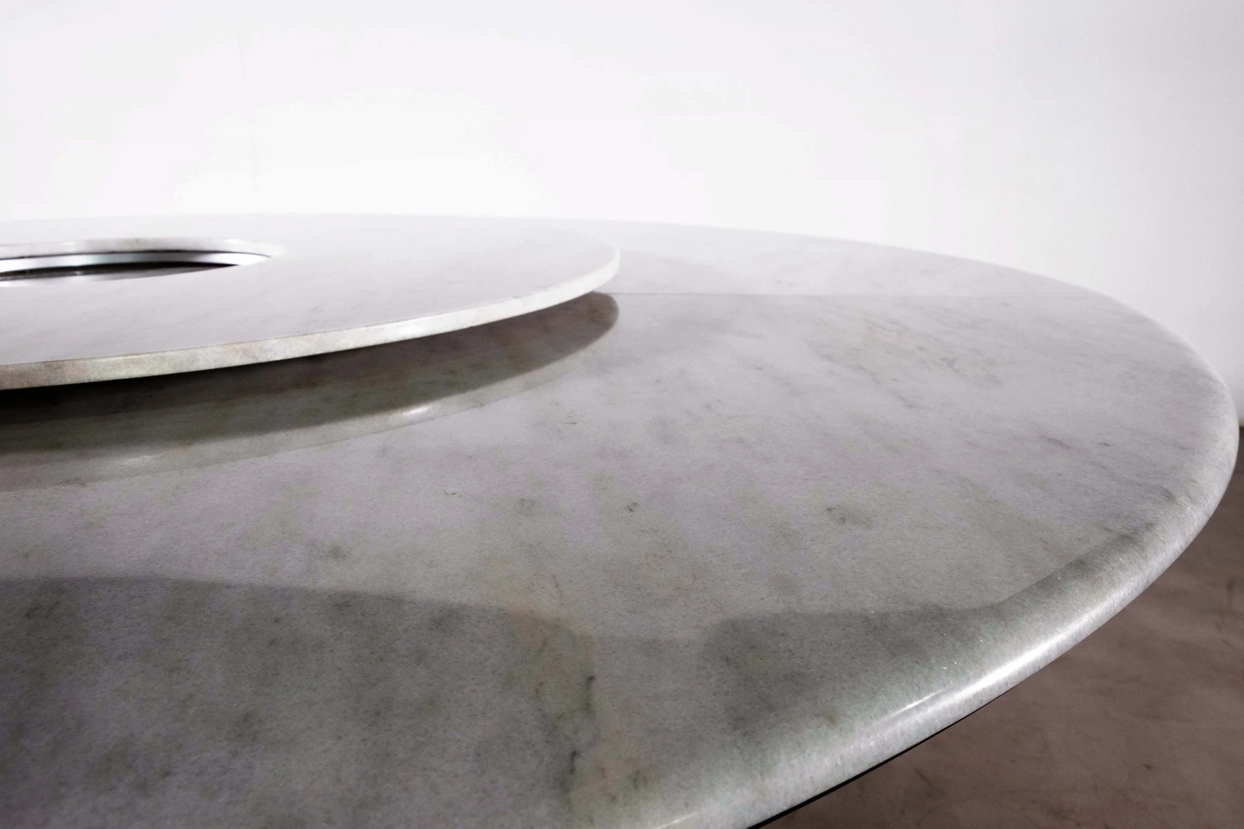 Aragon Bronze and Marble Dining Table with Rotating Server by Costantini 05.jpg