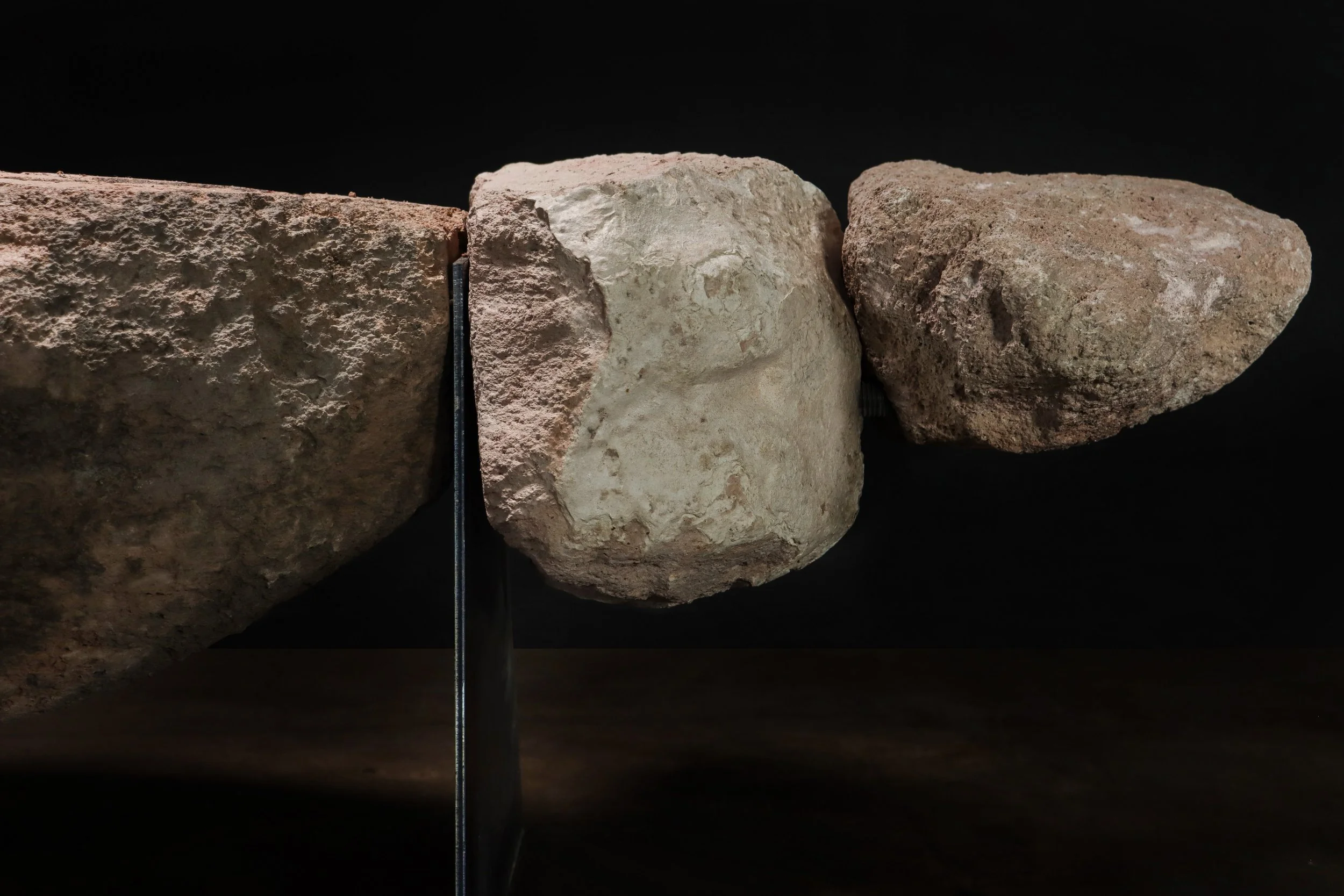 Fortezza Sculptural Stone and Iron Functional Art Bench by William Stuart for Costantini 04.jpg