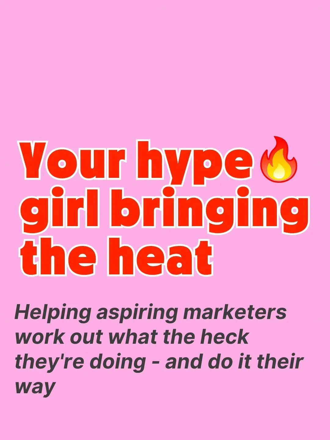 You&rsquo;ll find me writing about all things HEAT... ethical marketing, behavioural science, marketing tools, and leaning into the data 🔥

If you&rsquo;re an aspiring marketer trying to work out what the hell you&rsquo;re doing (and how to do it yo