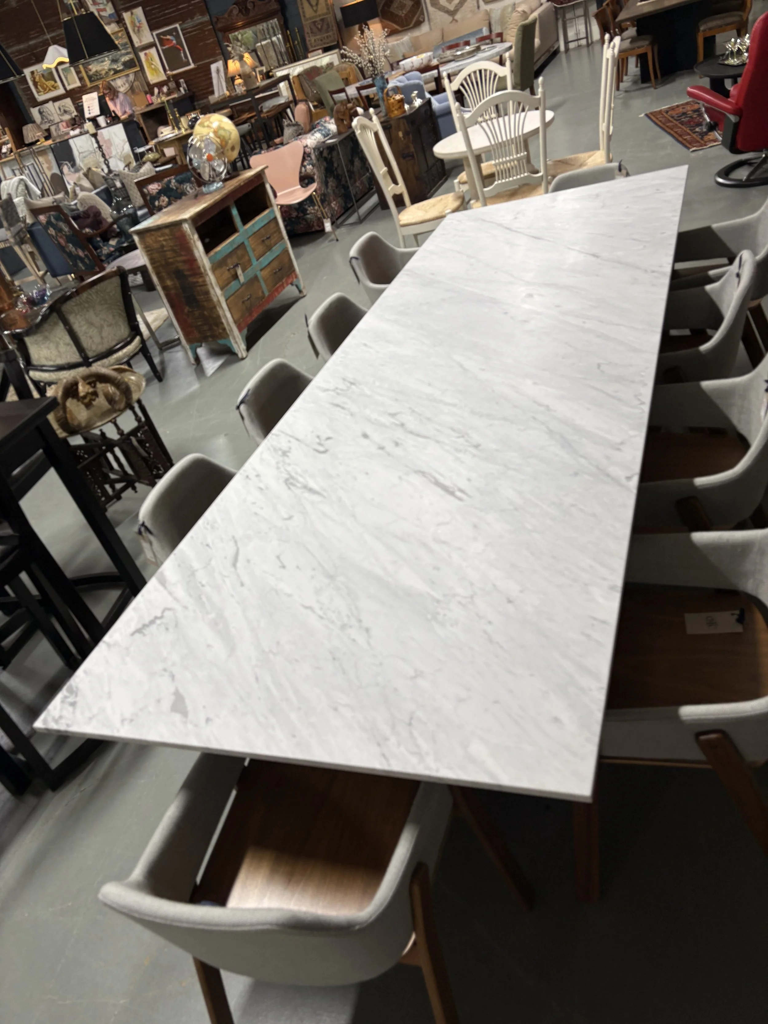 Custom Uhuru Minim Carrera Marble Top Table - $2,500 (MSRP: $17k)